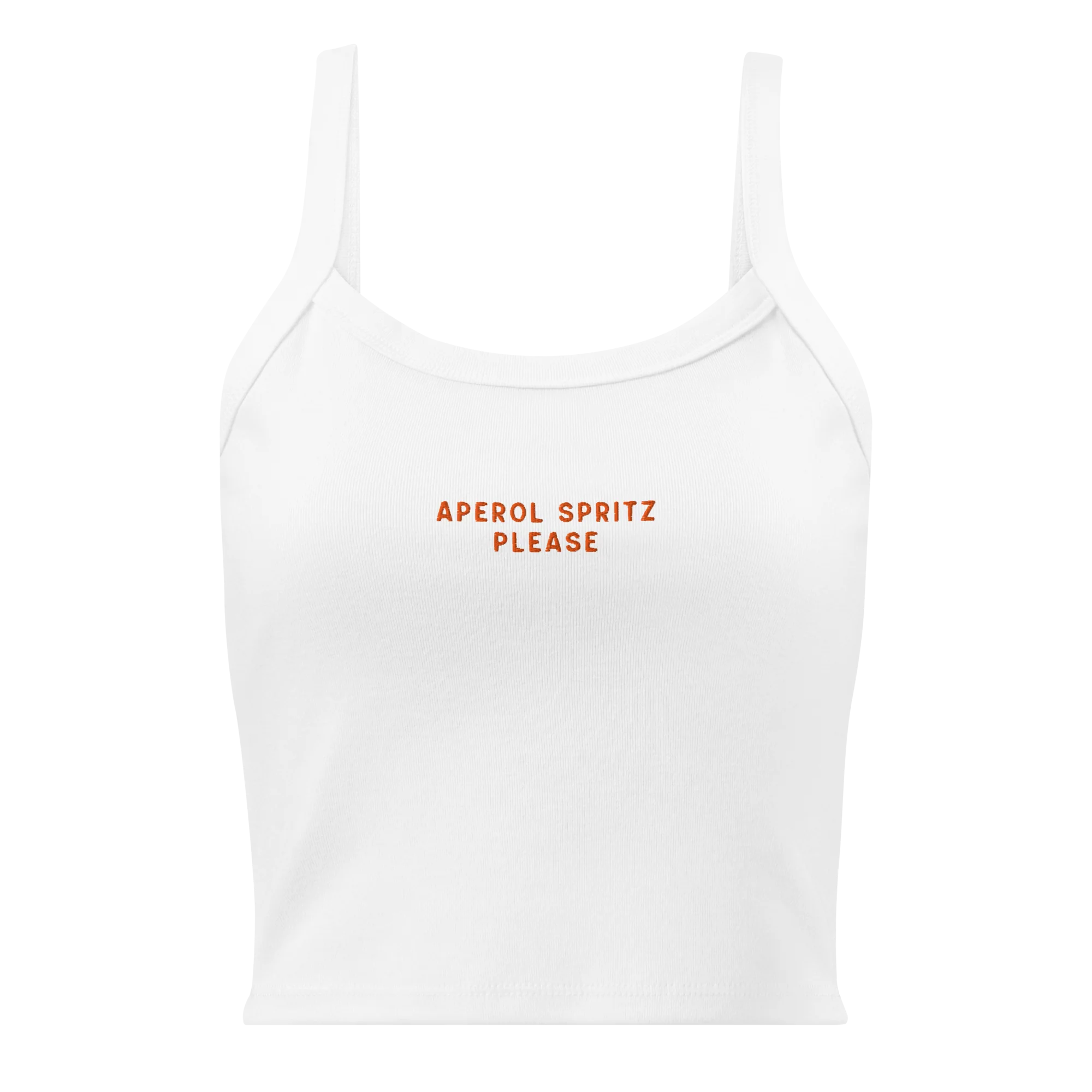 Aperol Spritz Please Rib Embroidered Tank Top - Image 4