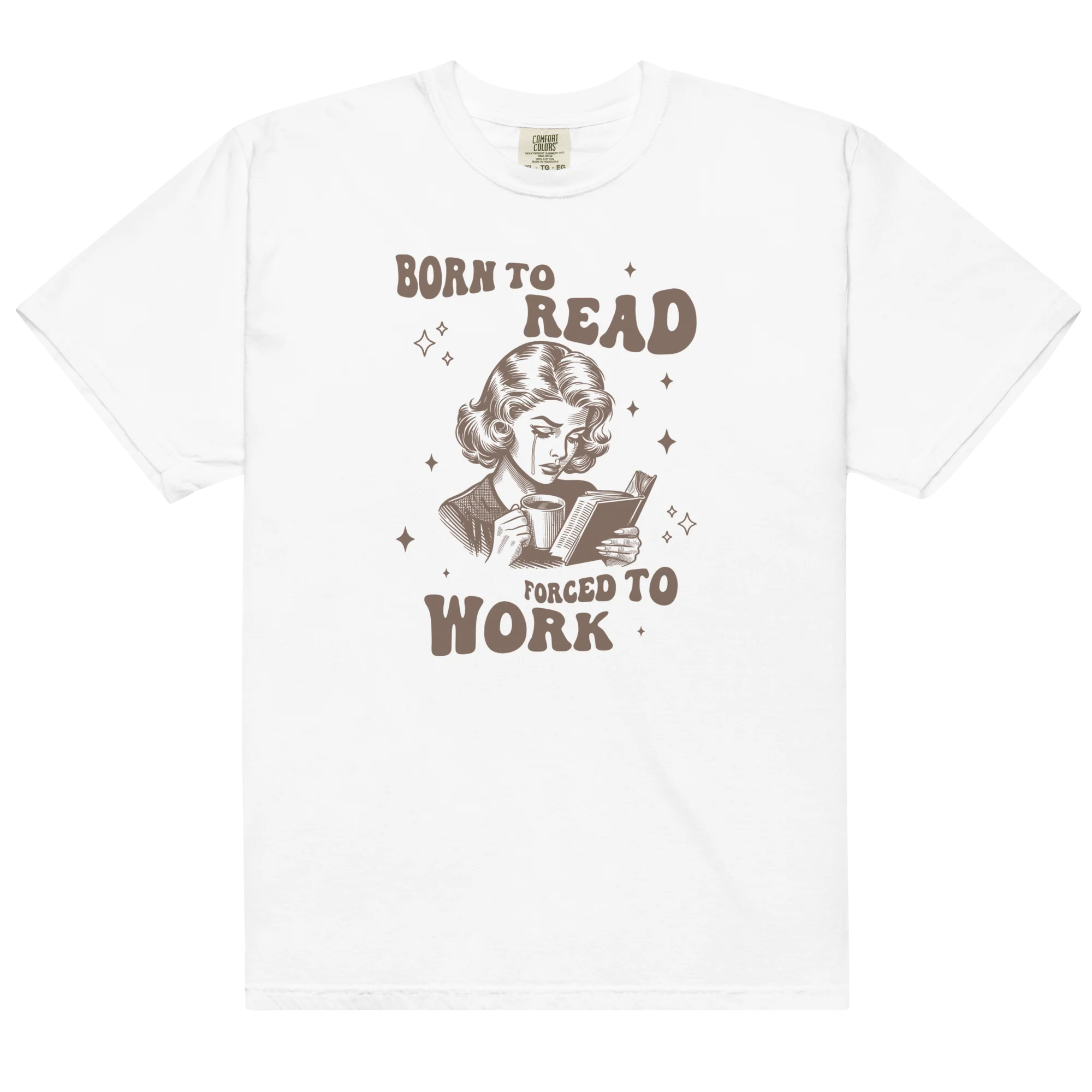 Born to Read, Forced to Work Classic T-Shirt - Image 3