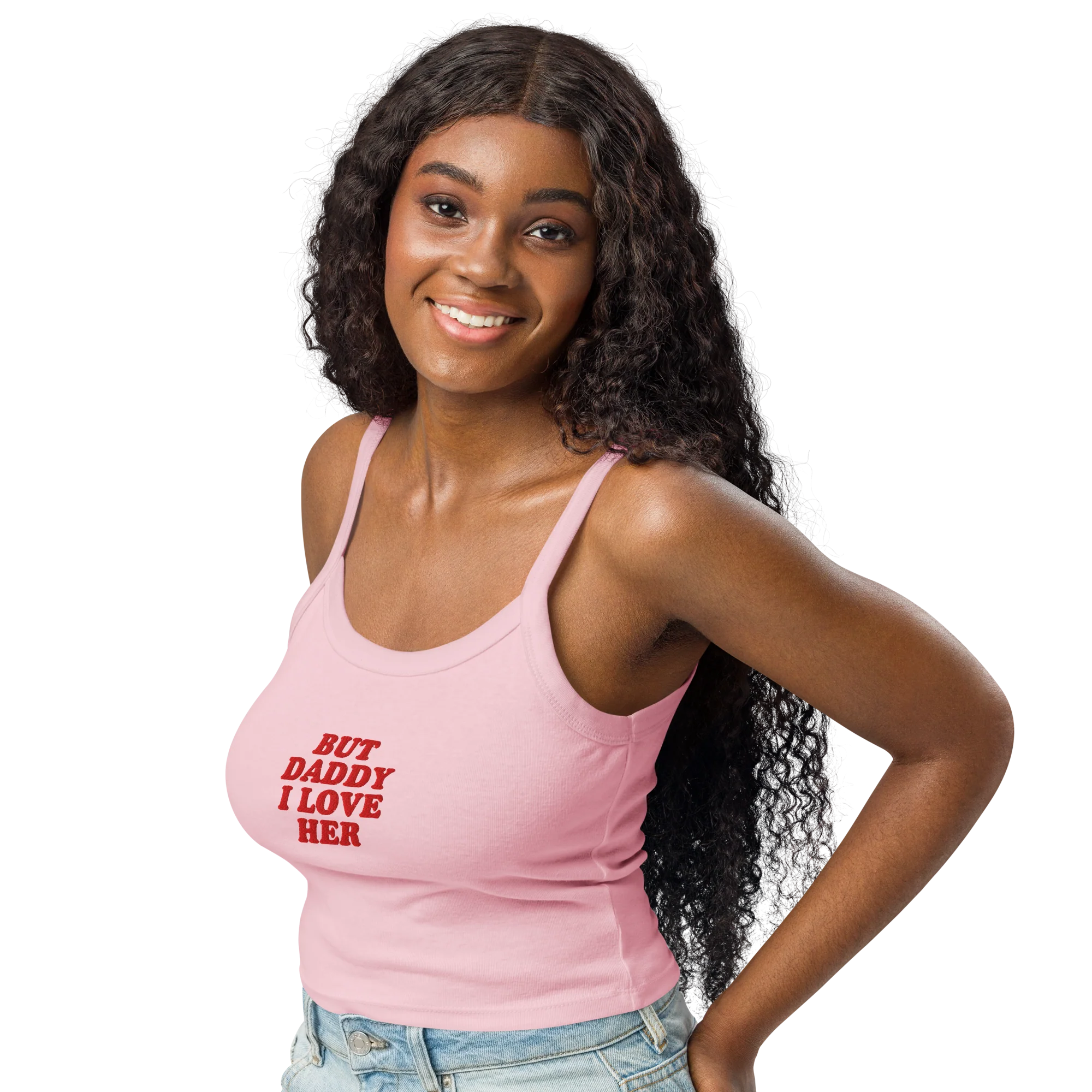 But Daddy I Love Her Rib Embroidered Tank Top - Image 5