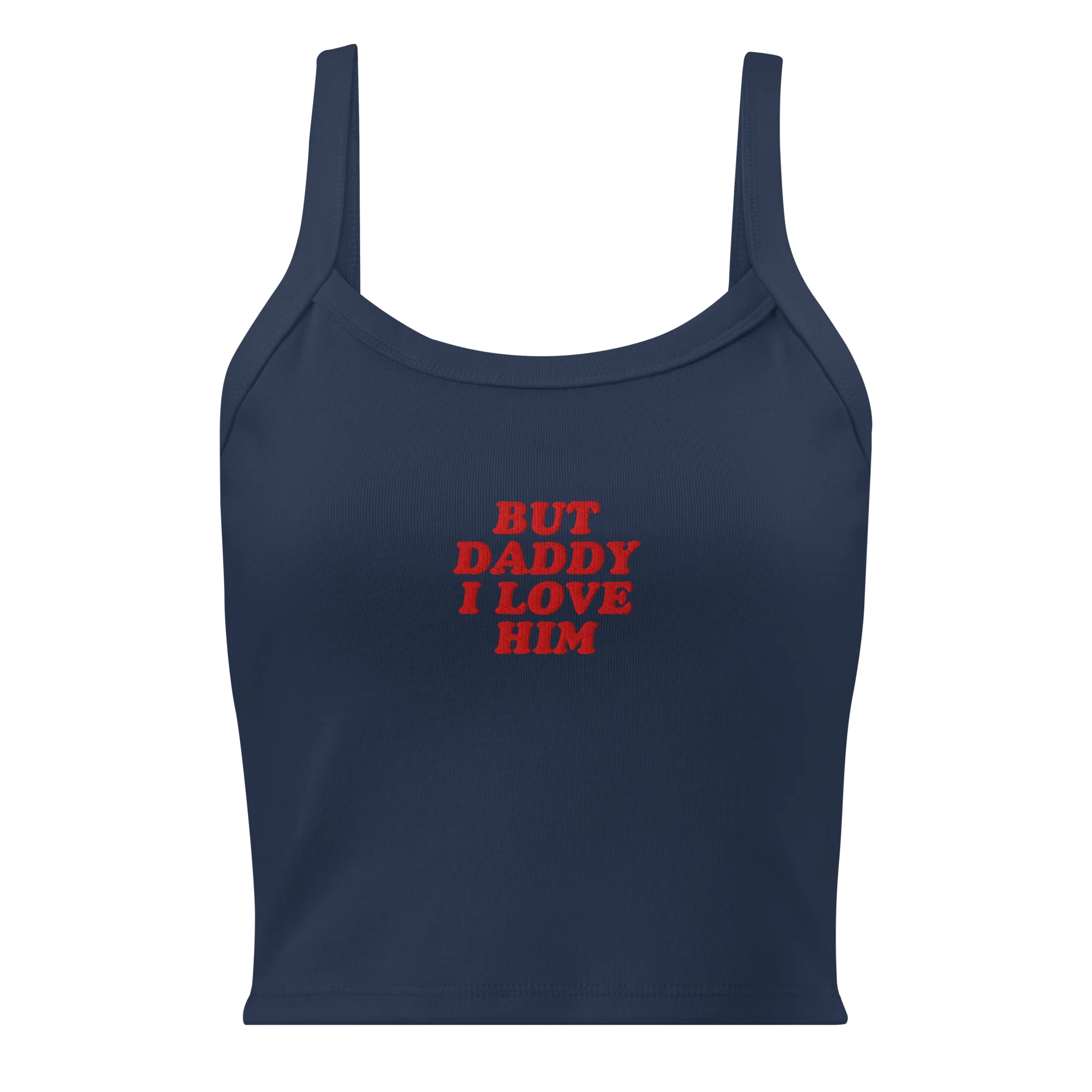 But Daddy I Love Him Rib Embroidered Tank Top - Image 6