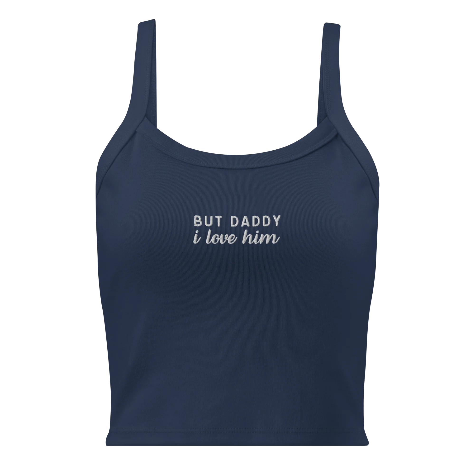 But Daddy I Love Him Rib Embroidered Tank Top - Image 7