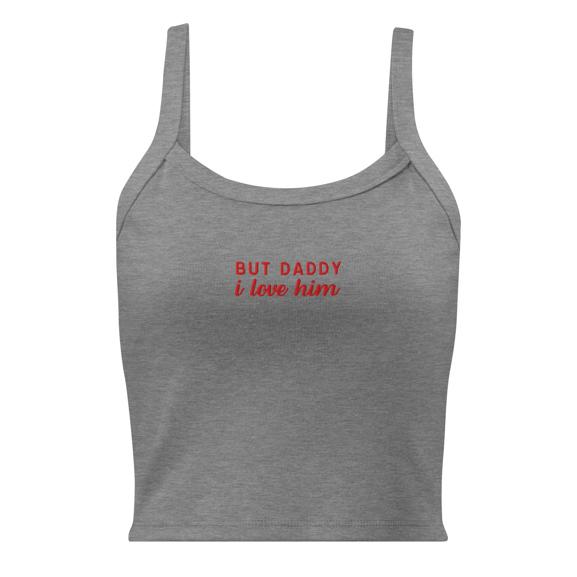 But Daddy I Love Him Rib Embroidered Tank Top - Image 8