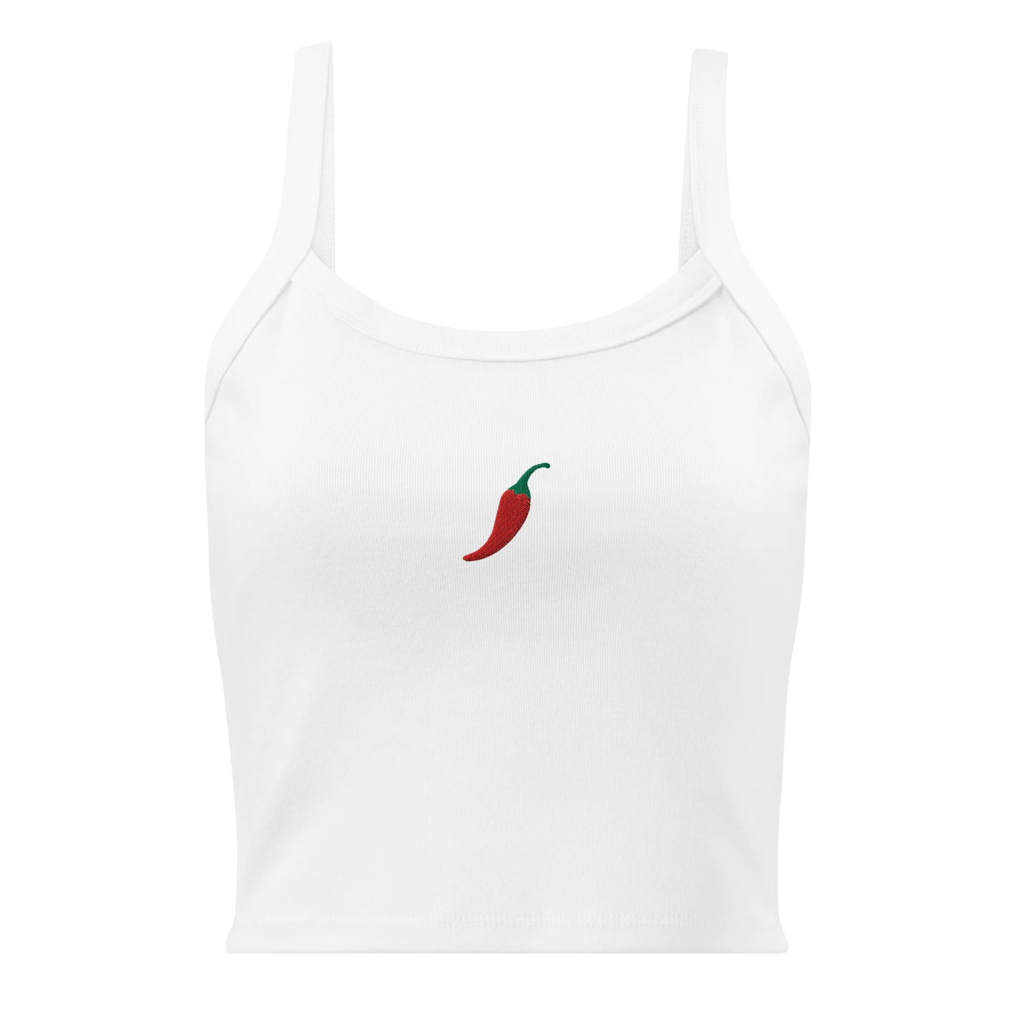 Chilli Pepper Rib Embroidered Tank Top - Image 3