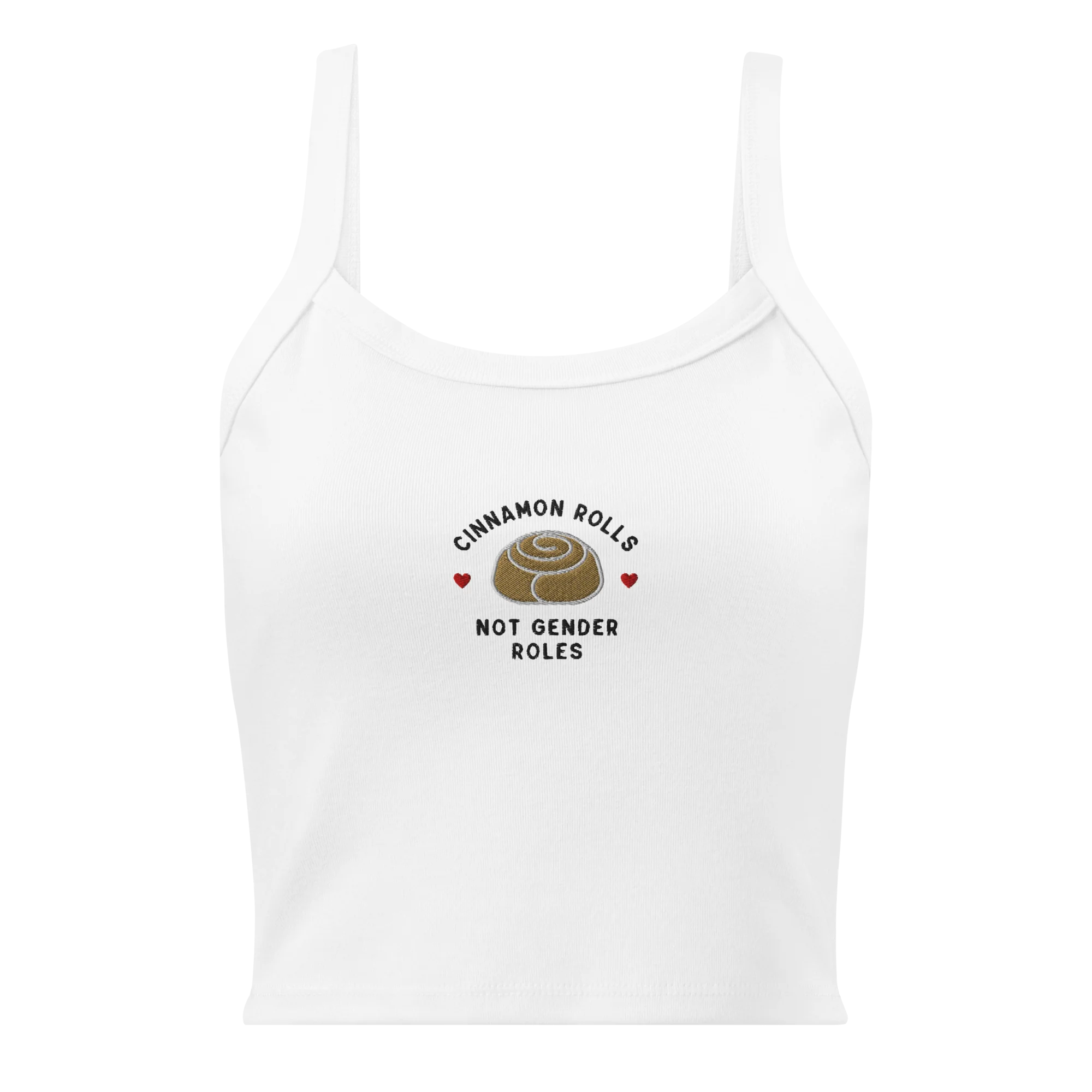 Cinnamon Rolls Not Gender Roles Rib Embroidered Tank Top - Image 6