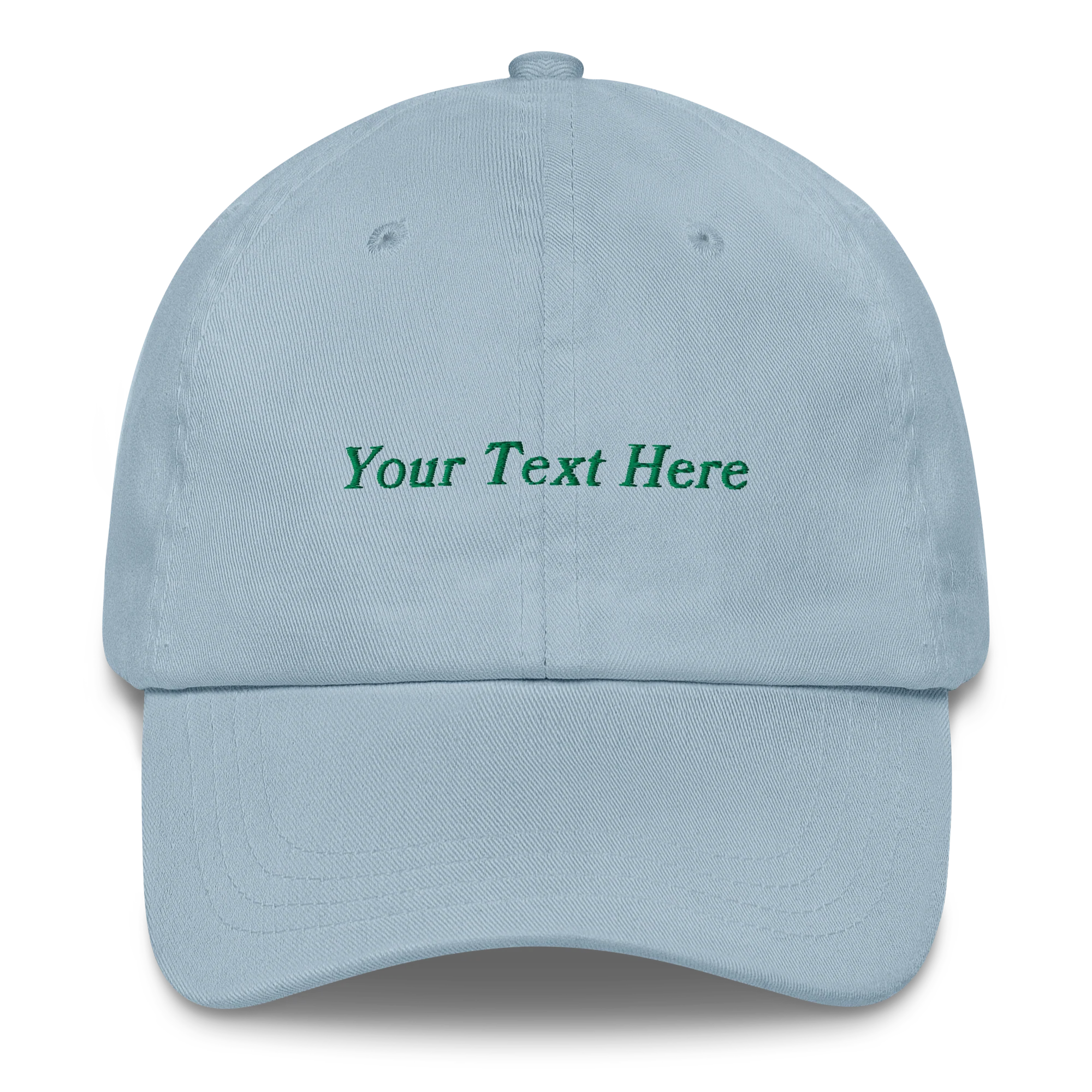 CUSTOM Your Text Serifed Embroidered Cap - Image 11