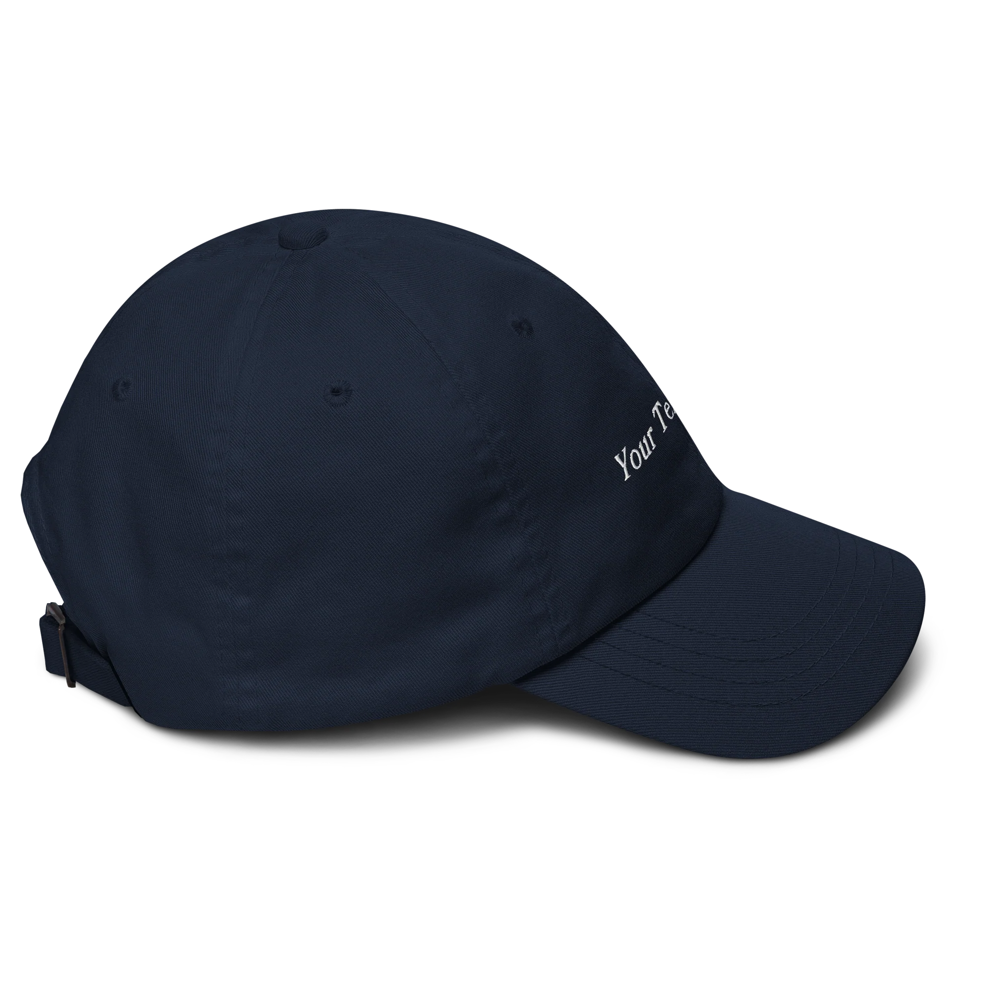 CUSTOM Your Text Serifed Embroidered Cap - Image 3