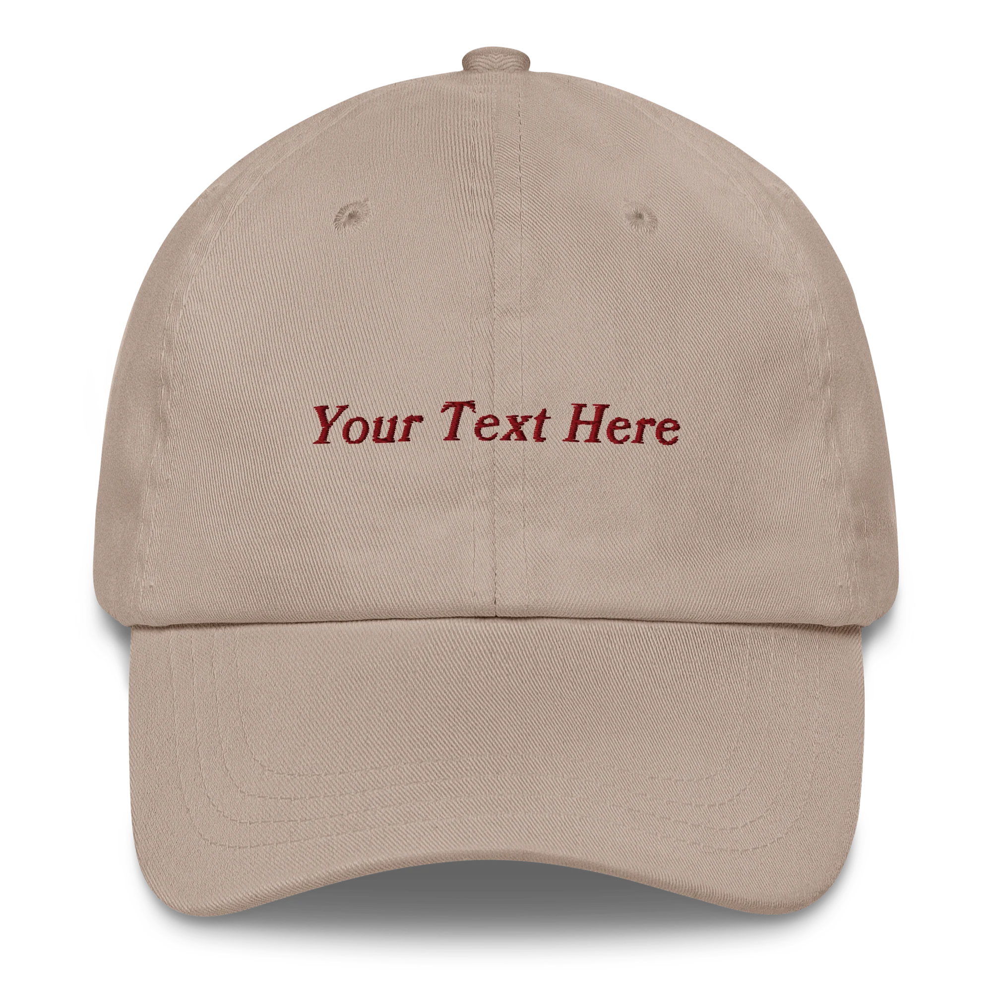 CUSTOM Your Text Serifed Embroidered Cap - Image 8