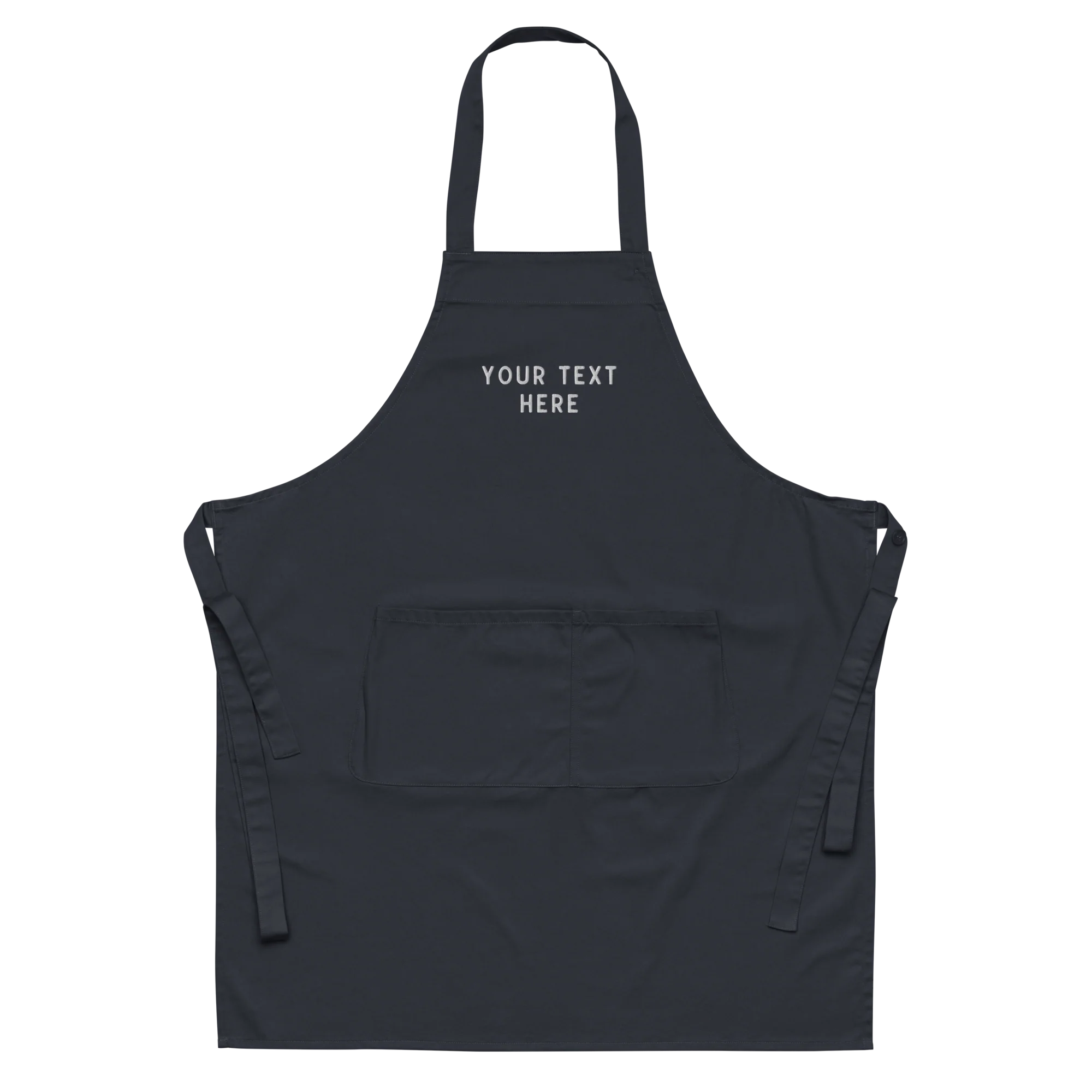 CUSTOM Your Text Embroidered Organic Cotton Apron - Image 11