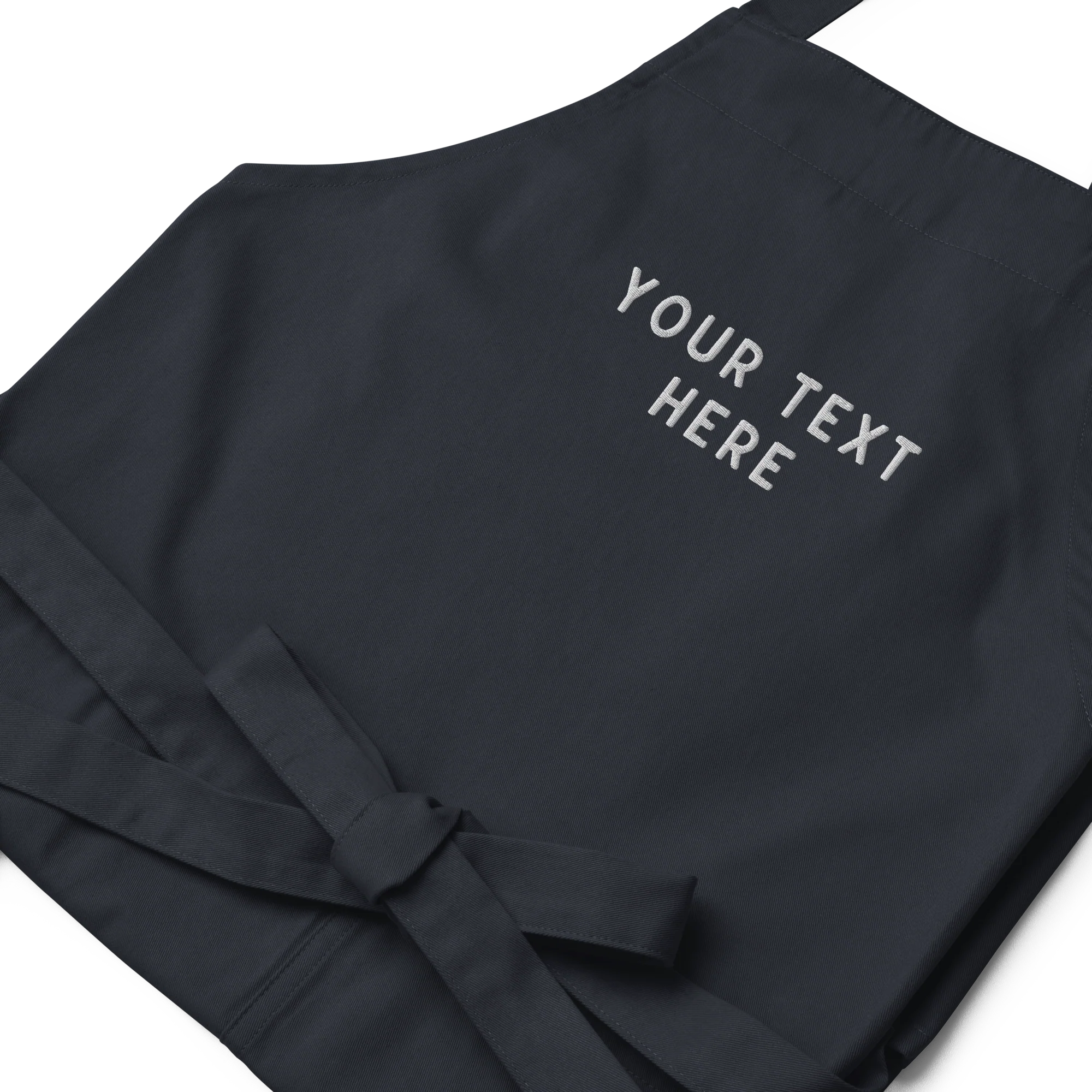 CUSTOM Your Text Embroidered Organic Cotton Apron - Image 13