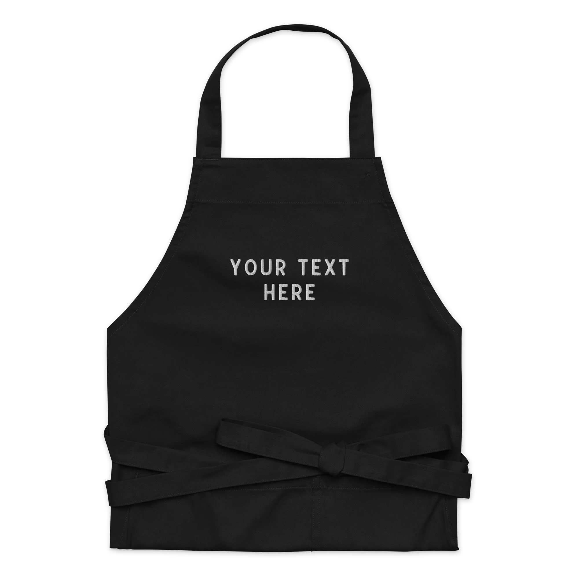 CUSTOM Your Text Embroidered Organic Cotton Apron - Image 8
