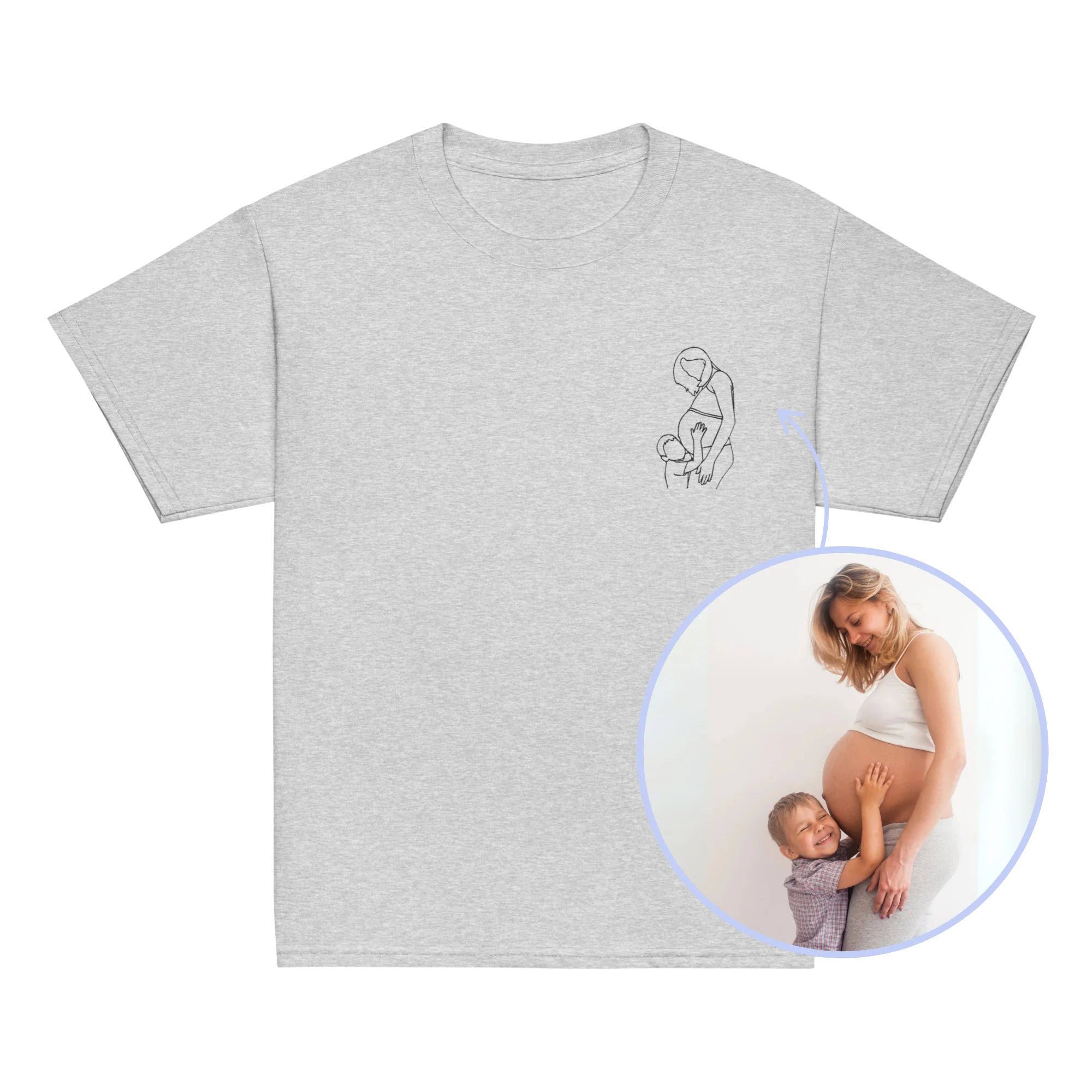 CUSTOM Embroidered Photo Portrait Baby Tee - Image 4