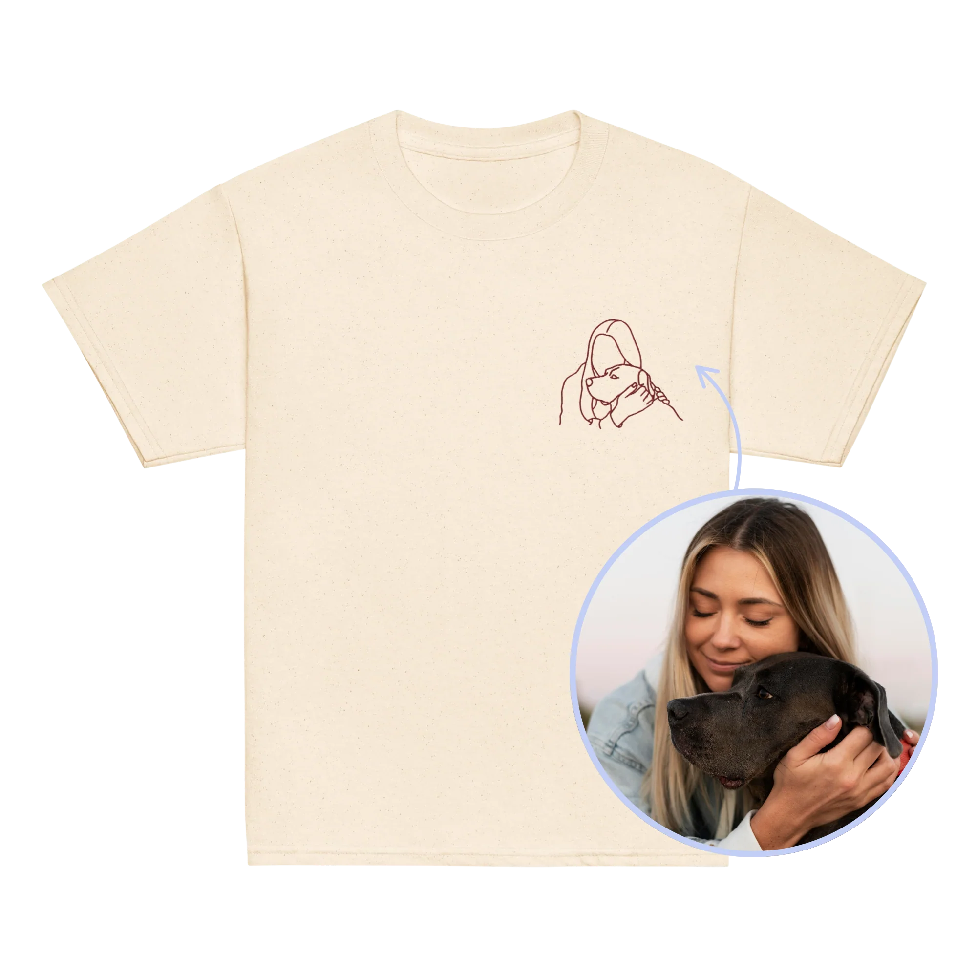 CUSTOM Embroidered Photo Portrait Baby Tee - Image 6