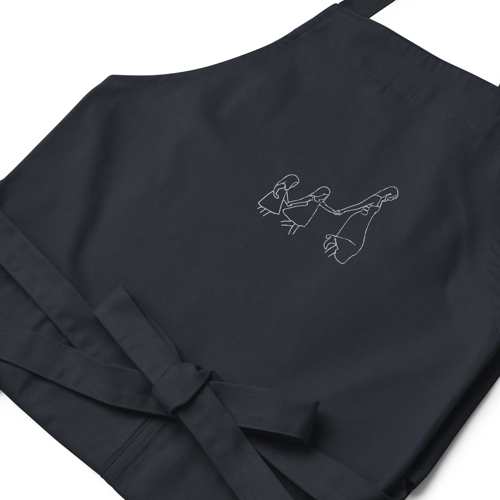 CUSTOM Embroidered Photo Portrait Organic Cotton Apron - Image 3