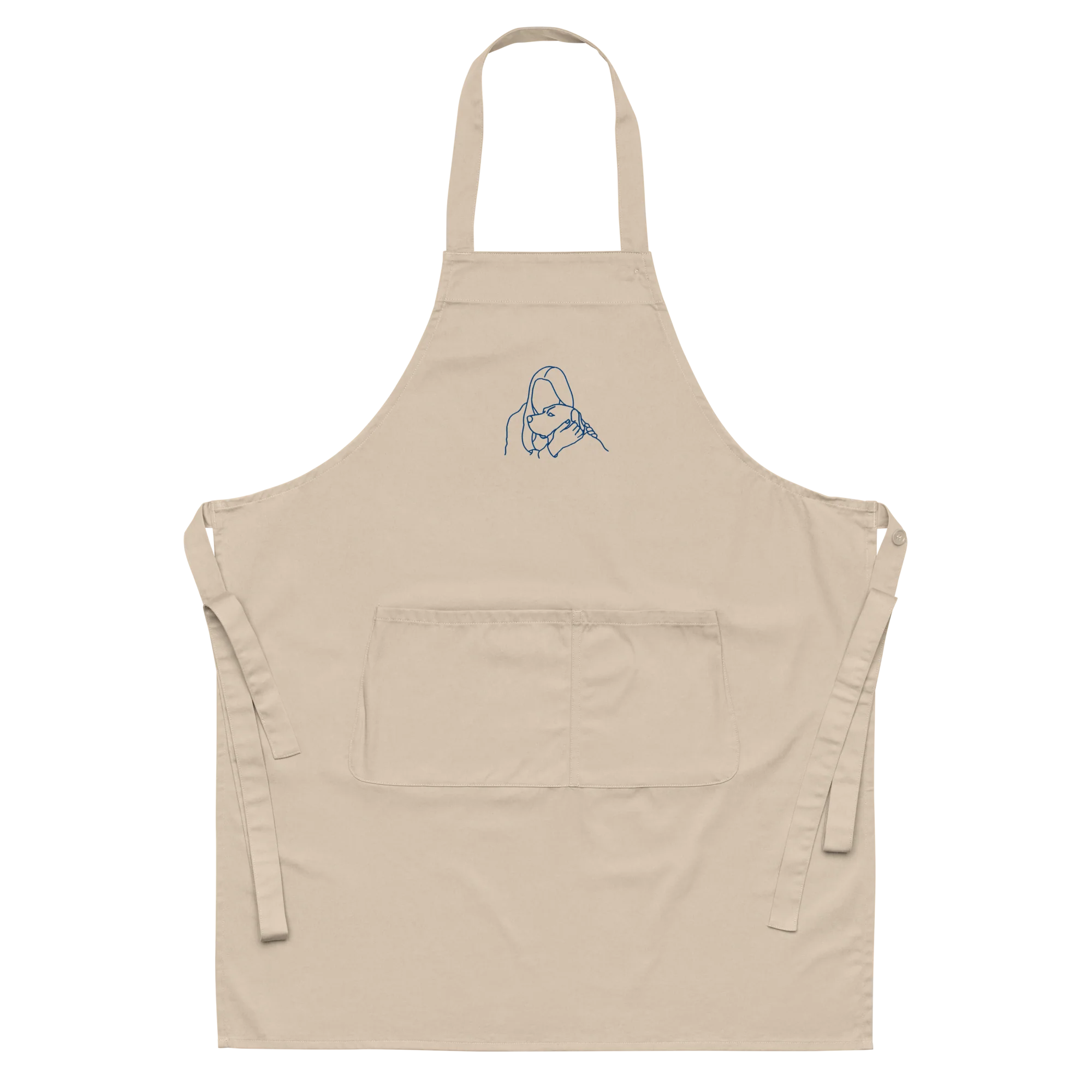 CUSTOM Embroidered Photo Portrait Organic Cotton Apron - Image 8