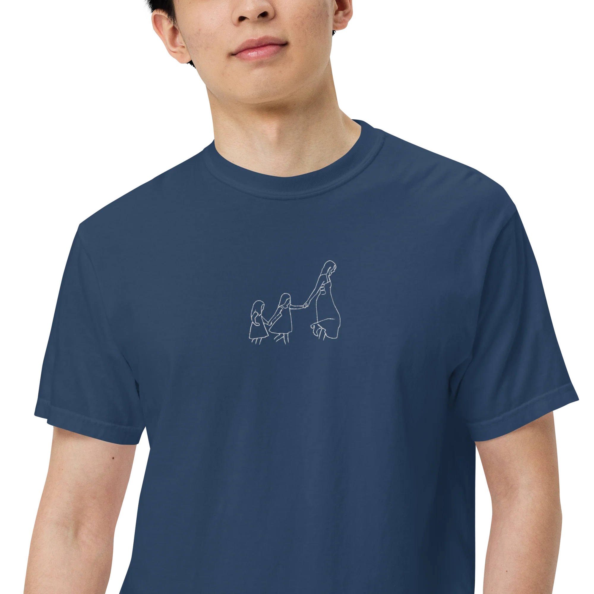 CUSTOM Embroidered Photo Portrait Classic T-Shirt - Image 6