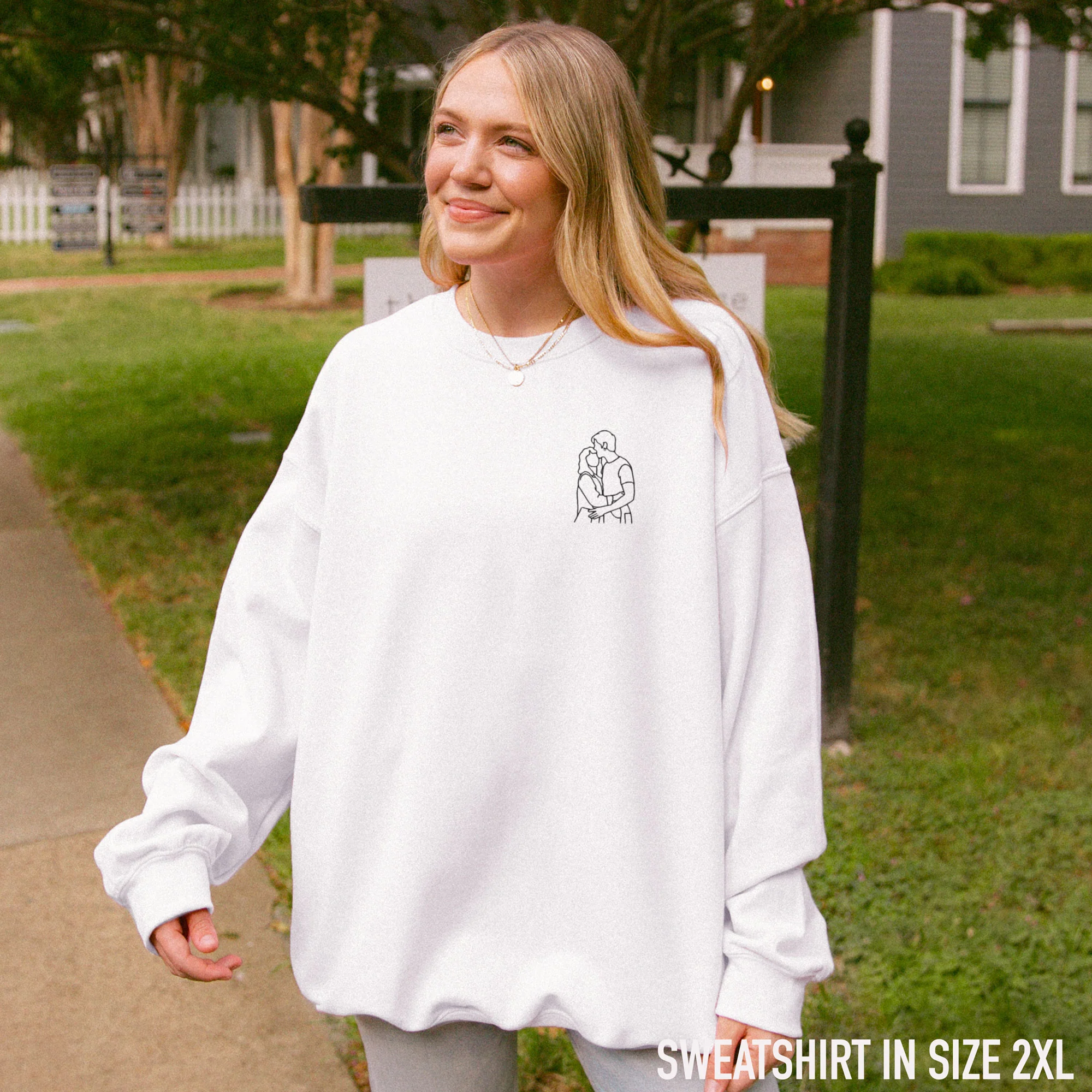 CUSTOM Embroidered Photo Portrait Sweatshirt - Image 10