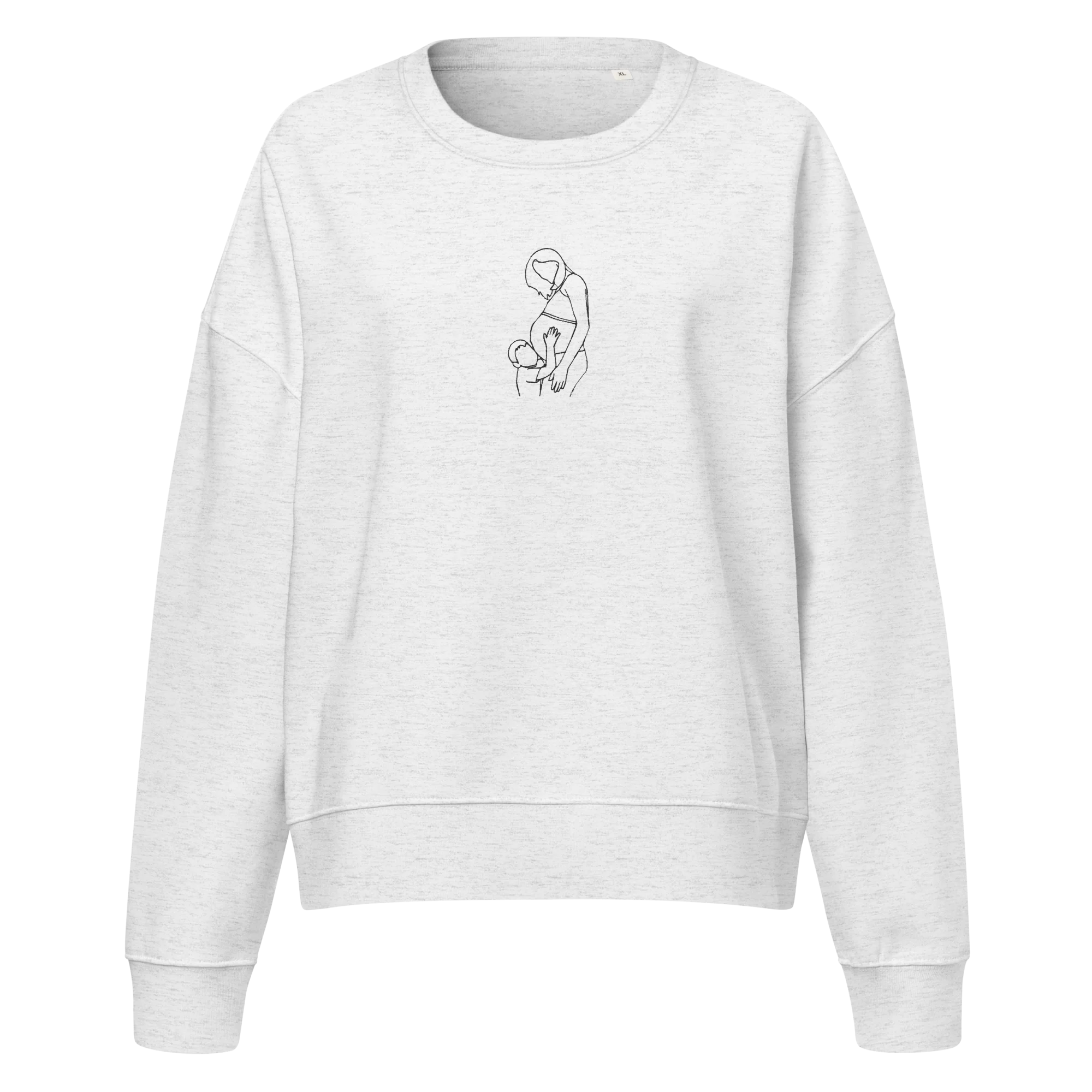 CUSTOM Embroidered Photo Portrait Women’s Organic Sweatshirt - Image 4