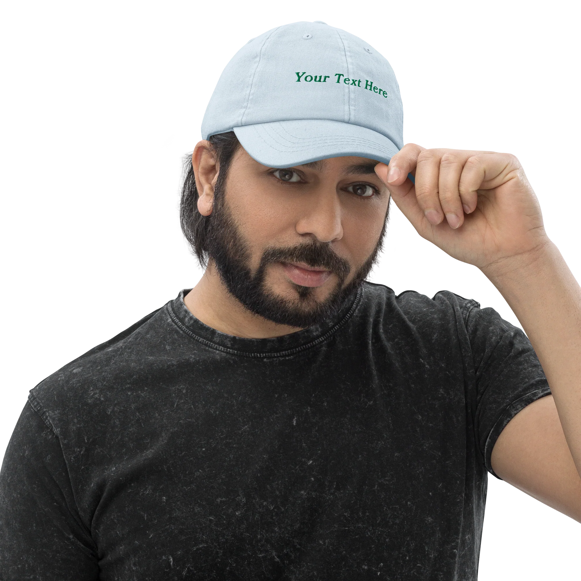 CUSTOM Your Text Serifed Embroidered Pastel Baseball Cap - Image 6