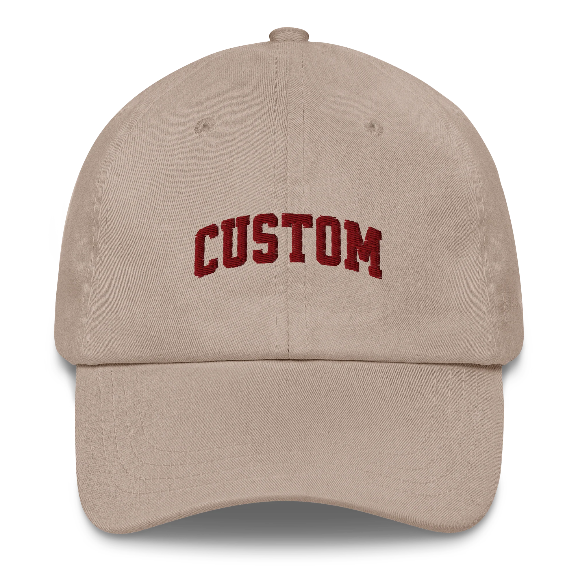 CUSTOM Your Text Varsity Font Embroidered Cap - Image 5