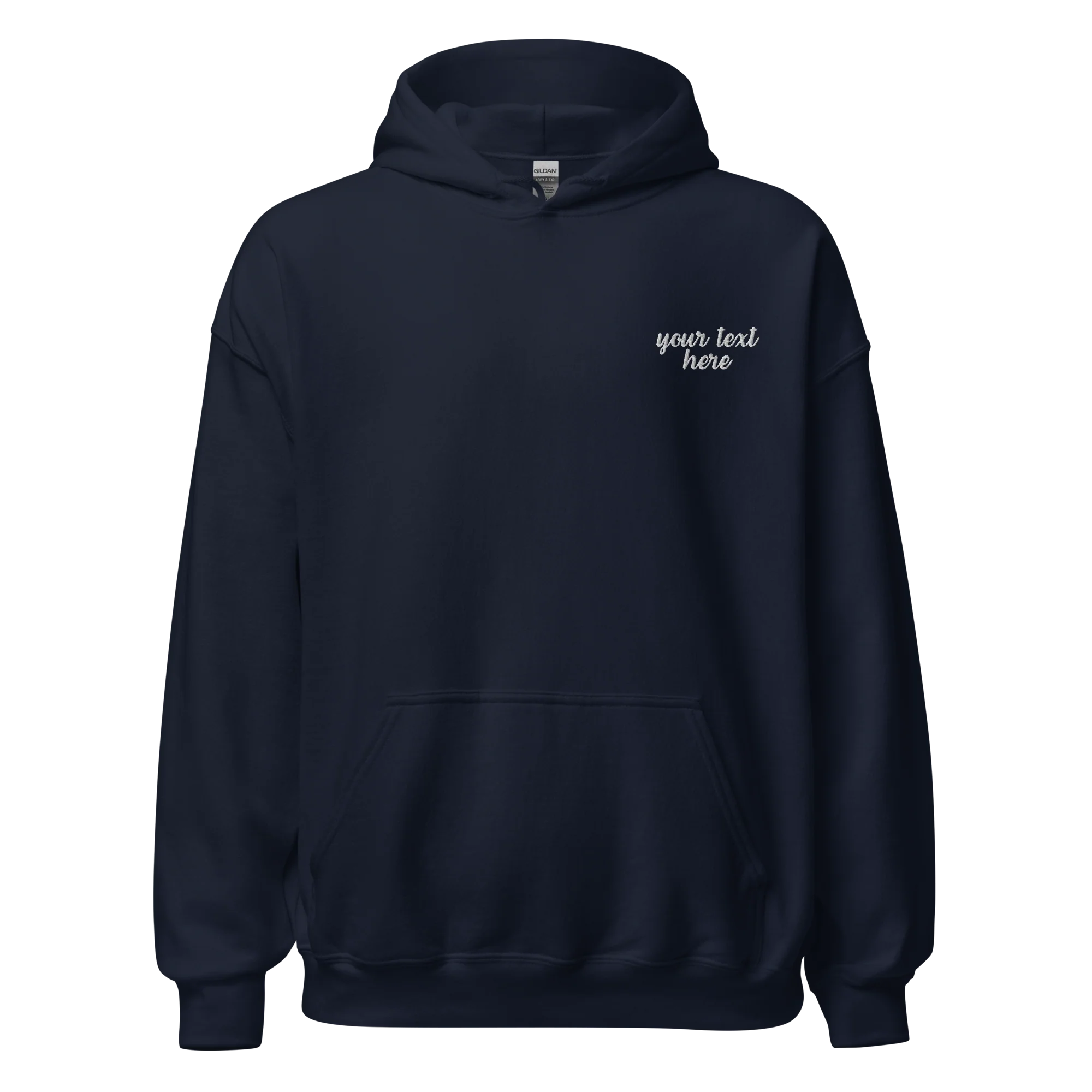 CUSTOM Your Text Cursive Embroidered Hoodie - Image 3