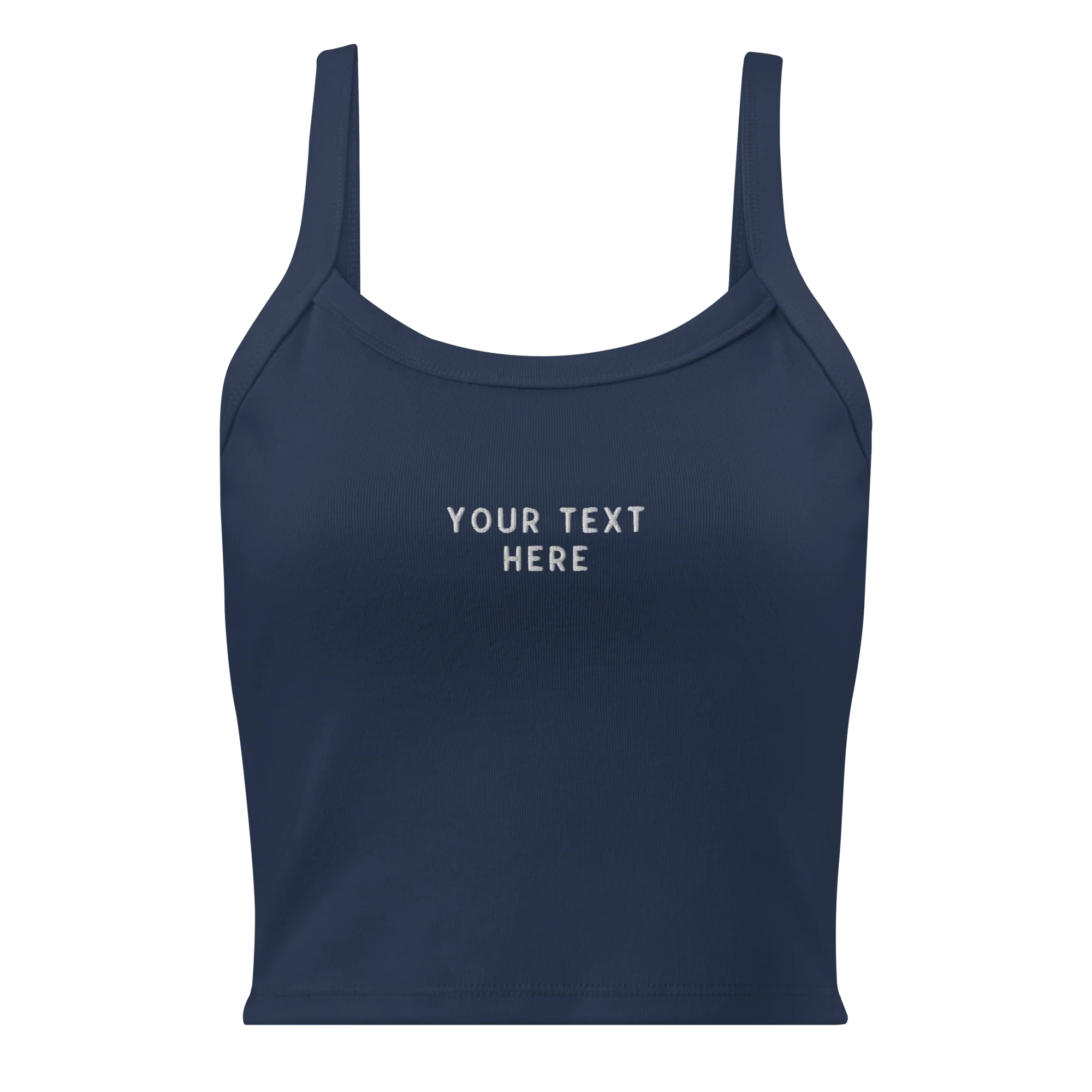 CUSTOM Your Text Rib Embroidered Tank Top - Image 5