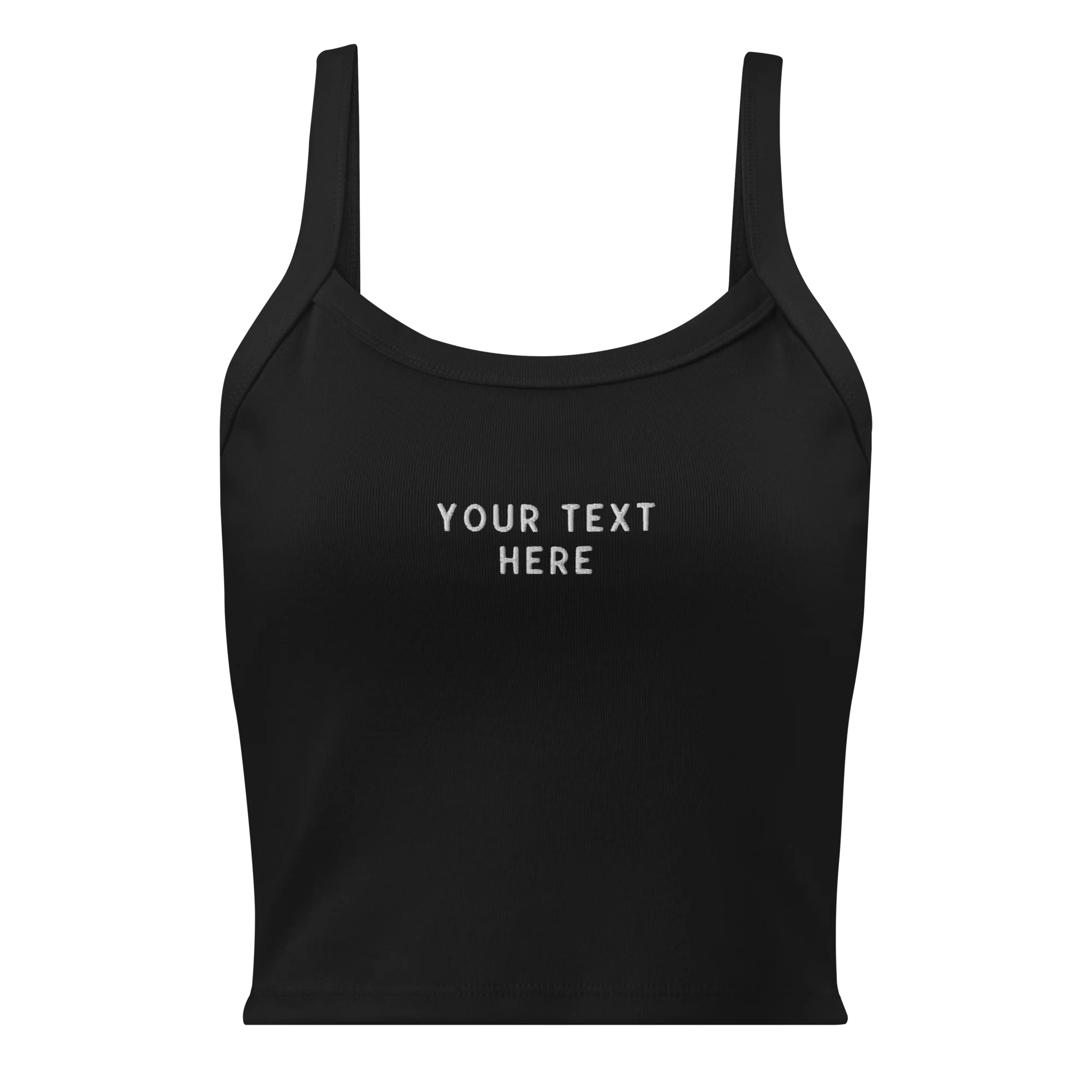 CUSTOM Your Text Rib Embroidered Tank Top - Image 7