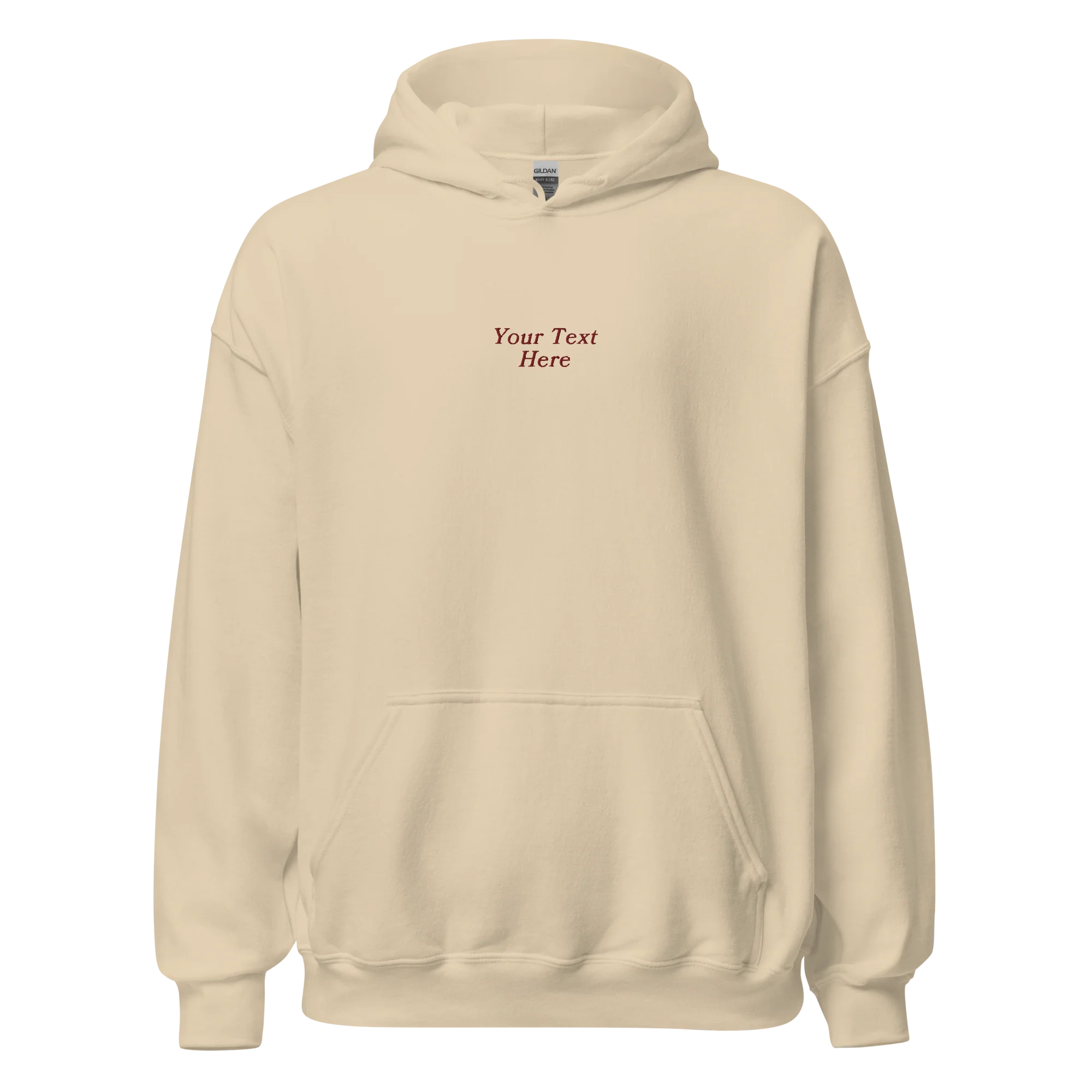 CUSTOM Your Text Serifed Embroidered Hoodie - Image 12
