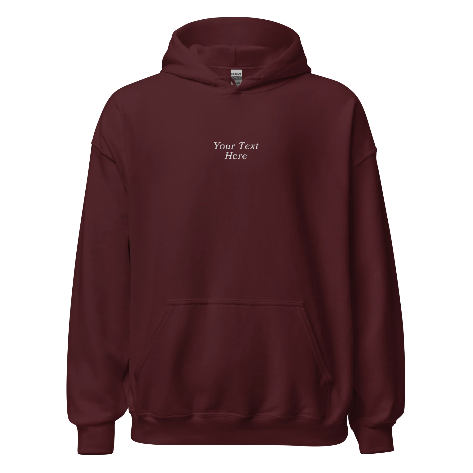 CUSTOM Your Text Serifed Embroidered Hoodie - Image 13