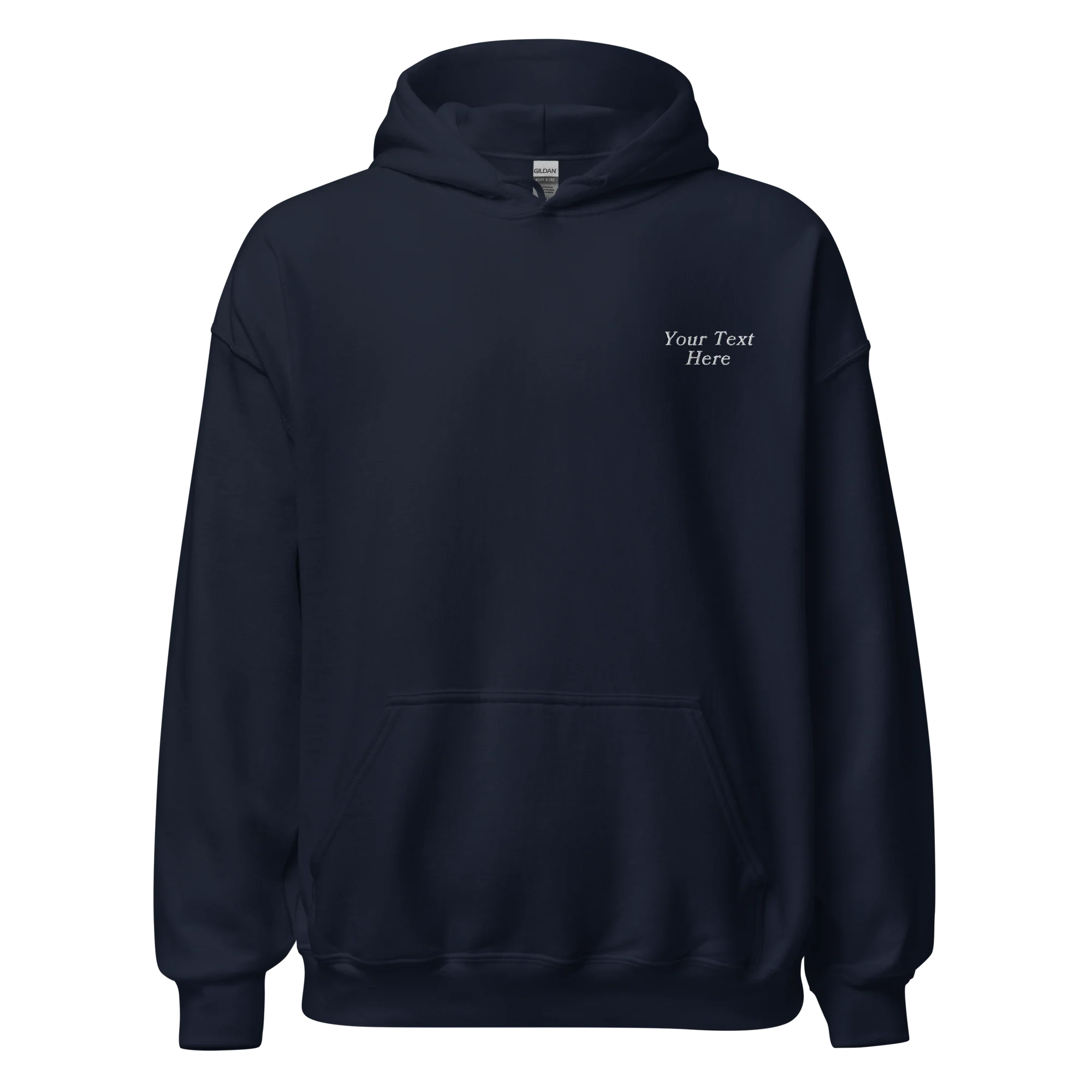 CUSTOM Your Text Serifed Embroidered Hoodie - Image 3