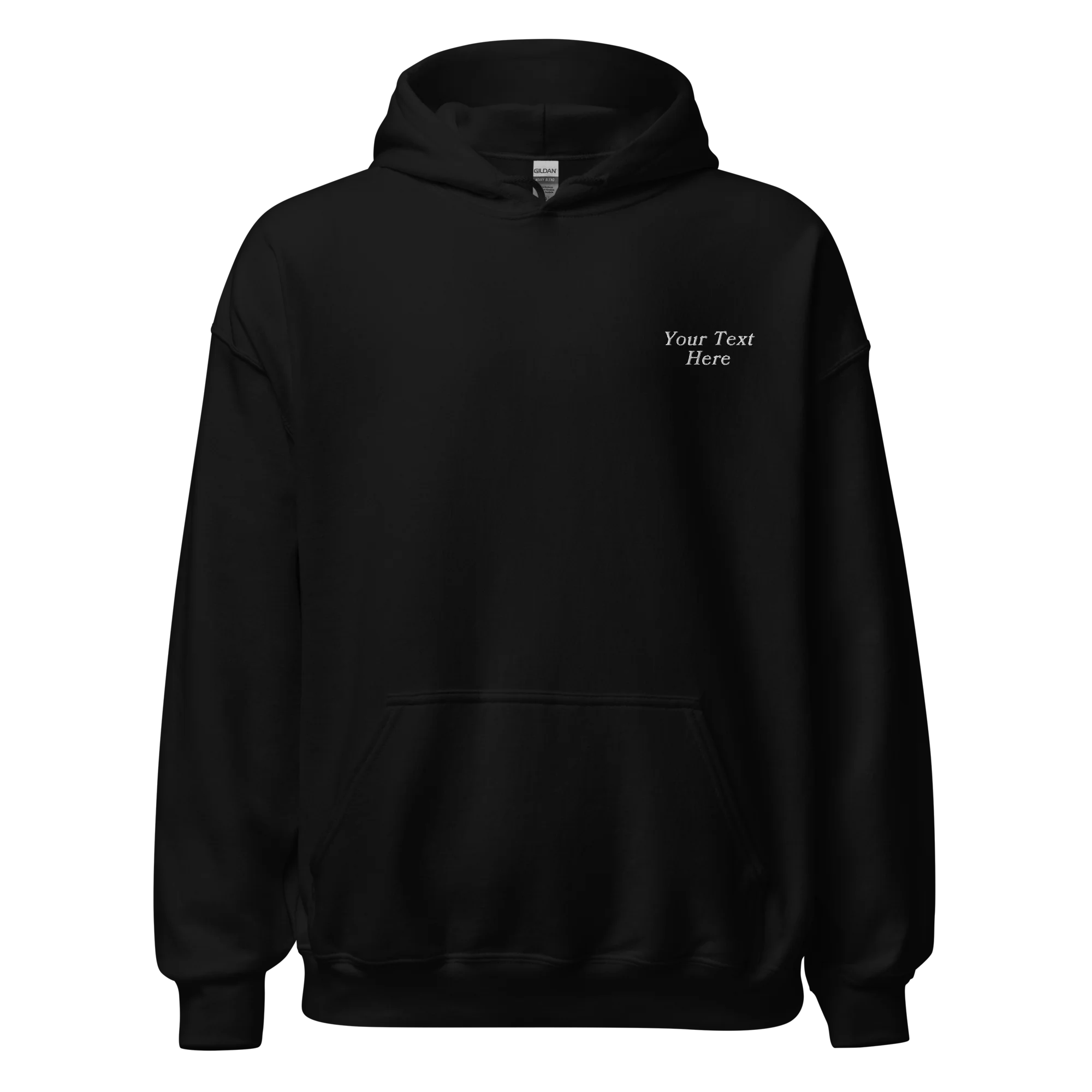 CUSTOM Your Text Serifed Embroidered Hoodie - Image 7