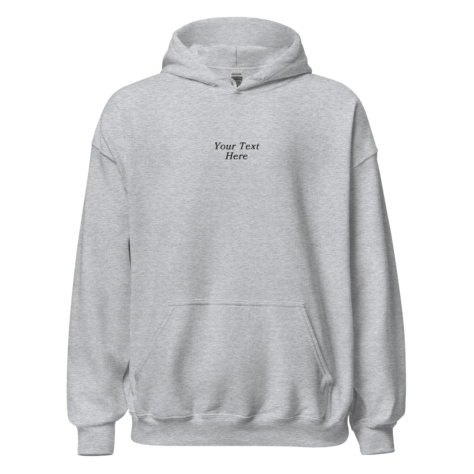 CUSTOM Your Text Serifed Embroidered Hoodie - Image 8