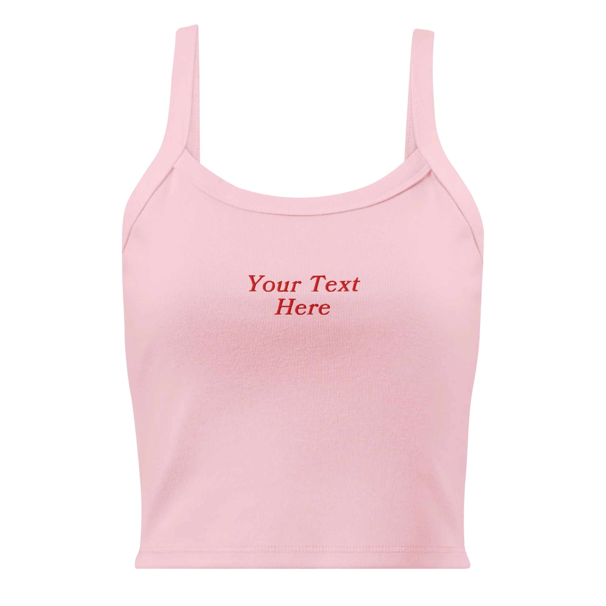 CUSTOM Your Text Serifed Rib Embroidered Tank Top - Image 3
