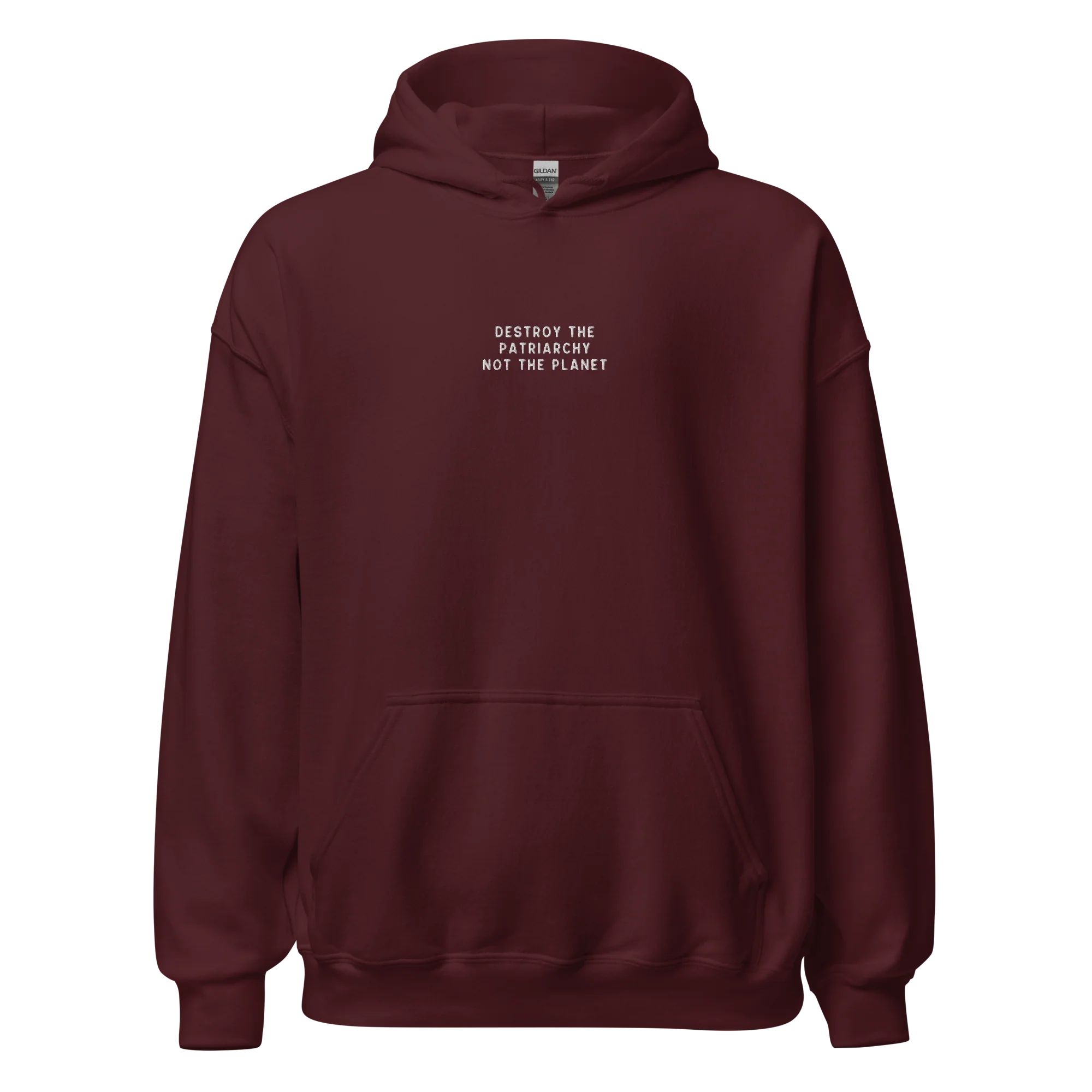 Destroy The Patriarchy Not The Planet Embroidered Hoodie - Image 9