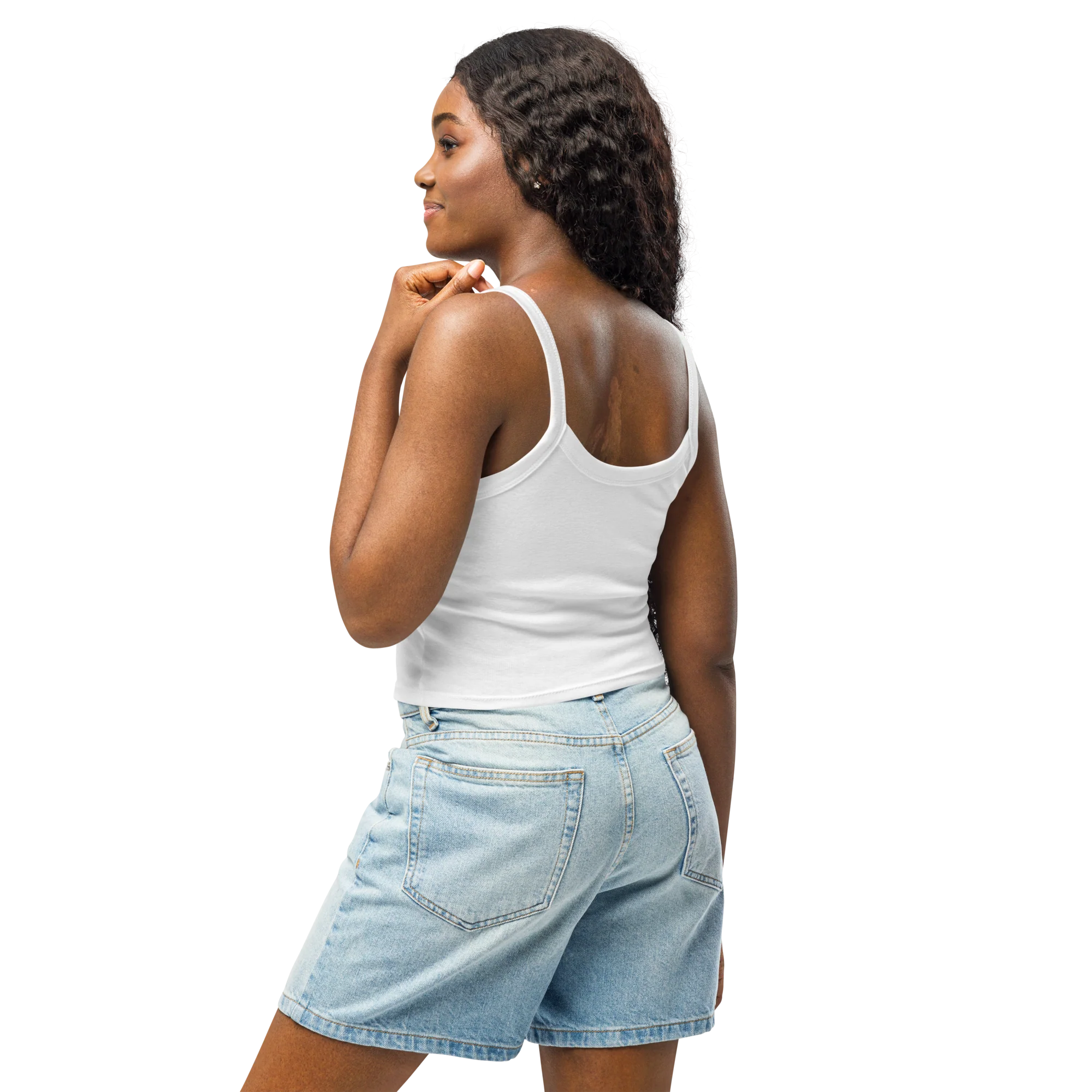 Destroy The Patriarchy Not The Planet Rib Embroidered Tank Top - Image 6