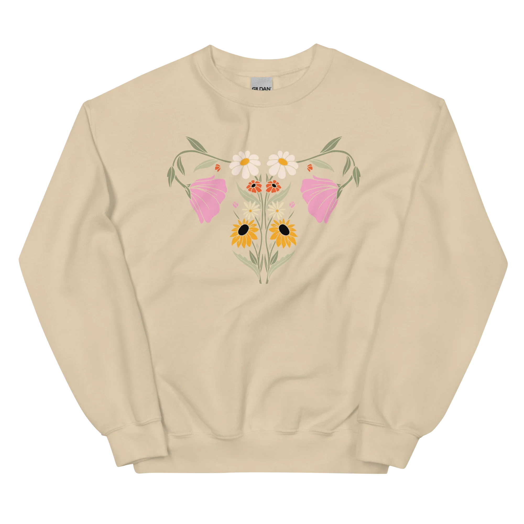 Flower Uterus Feminist Crewneck Sweatshirt - Image 11