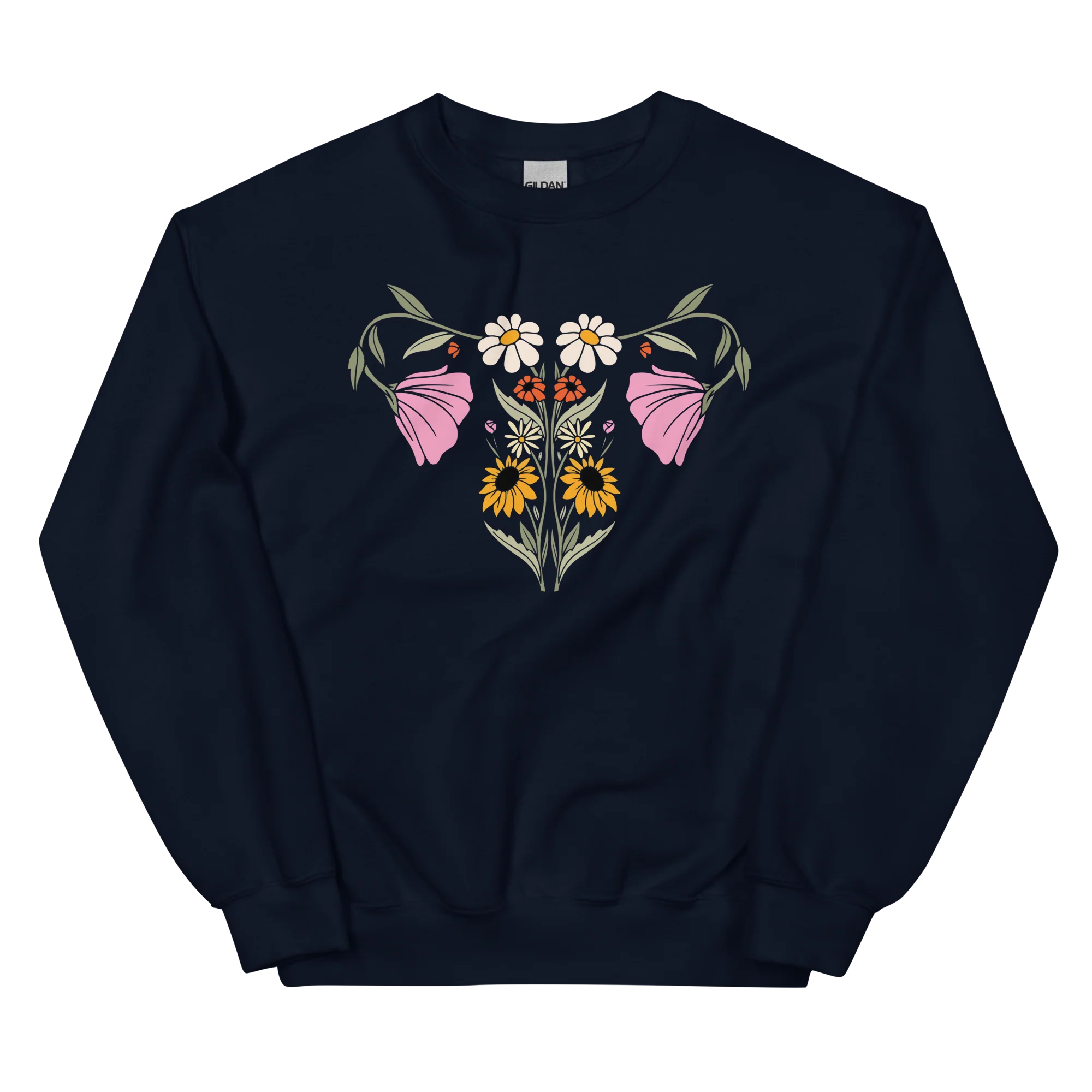 Flower Uterus Feminist Crewneck Sweatshirt - Image 7