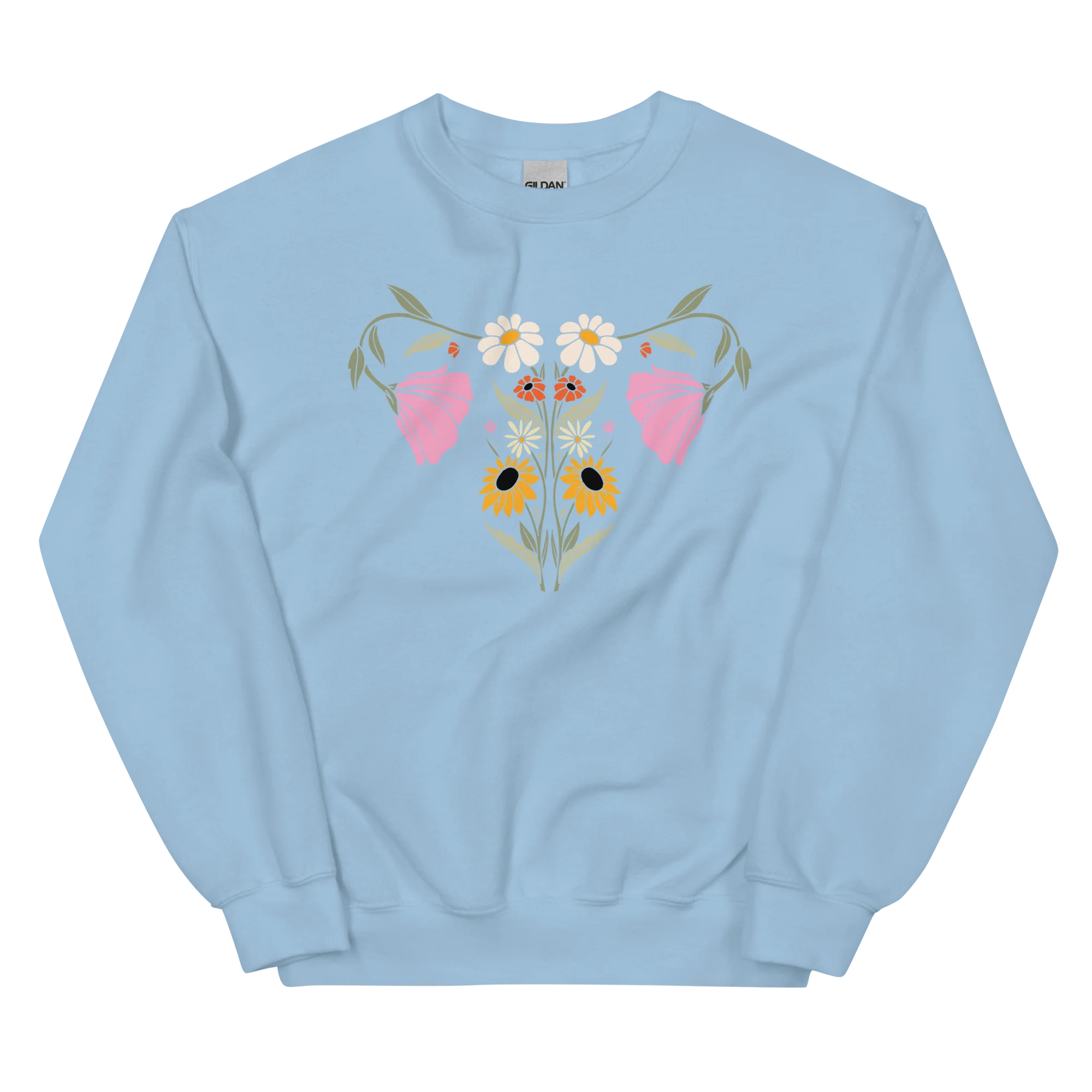 Flower Uterus Feminist Crewneck Sweatshirt - Image 9
