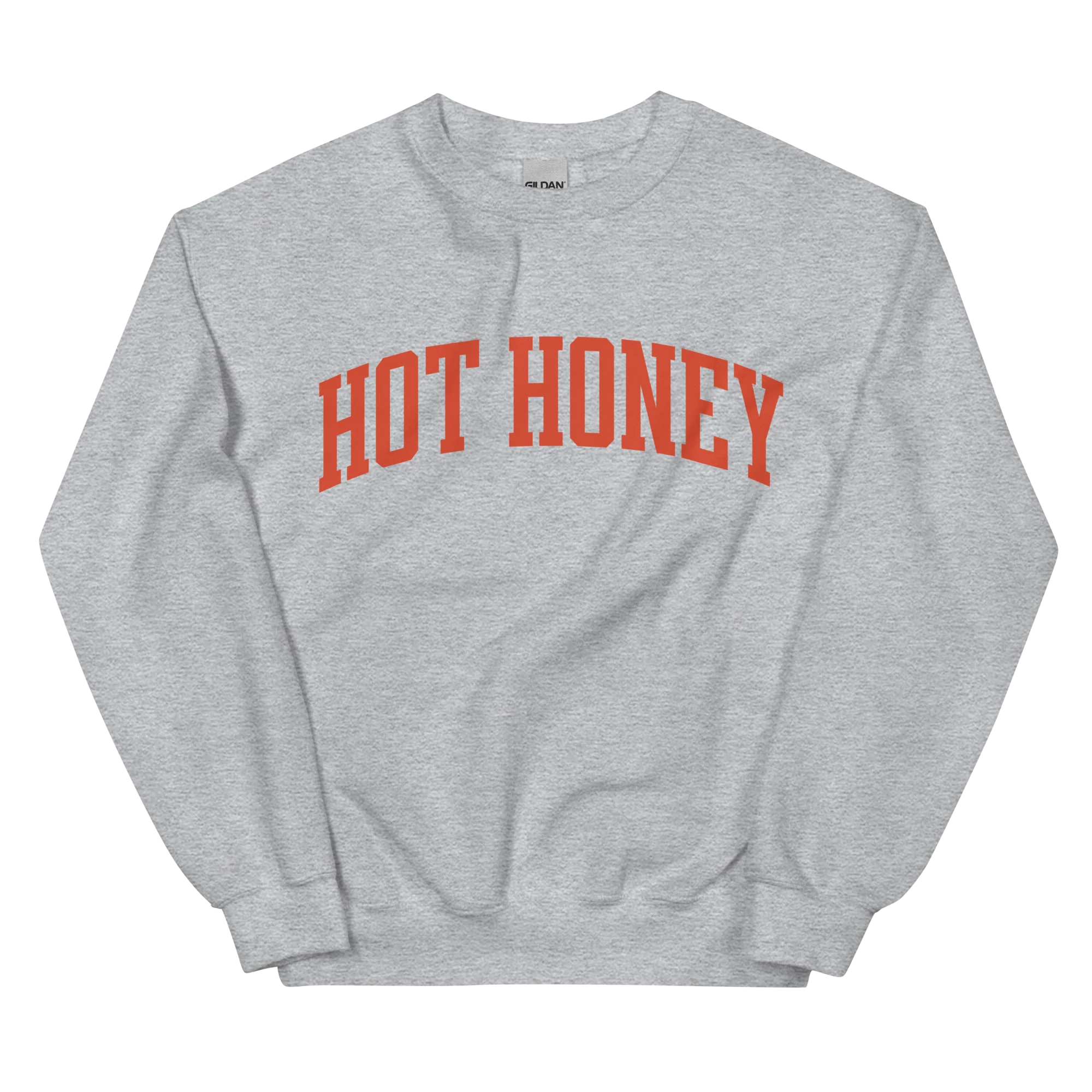 Hot Honey Sauce Condiment Varsity Sweatshirt - Image 6