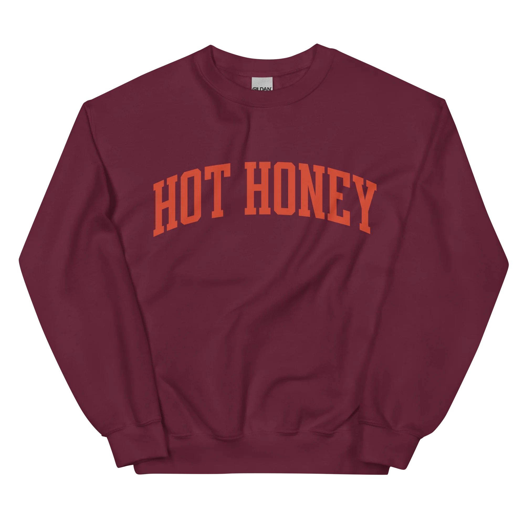 Hot Honey Sauce Condiment Varsity Sweatshirt - Image 8