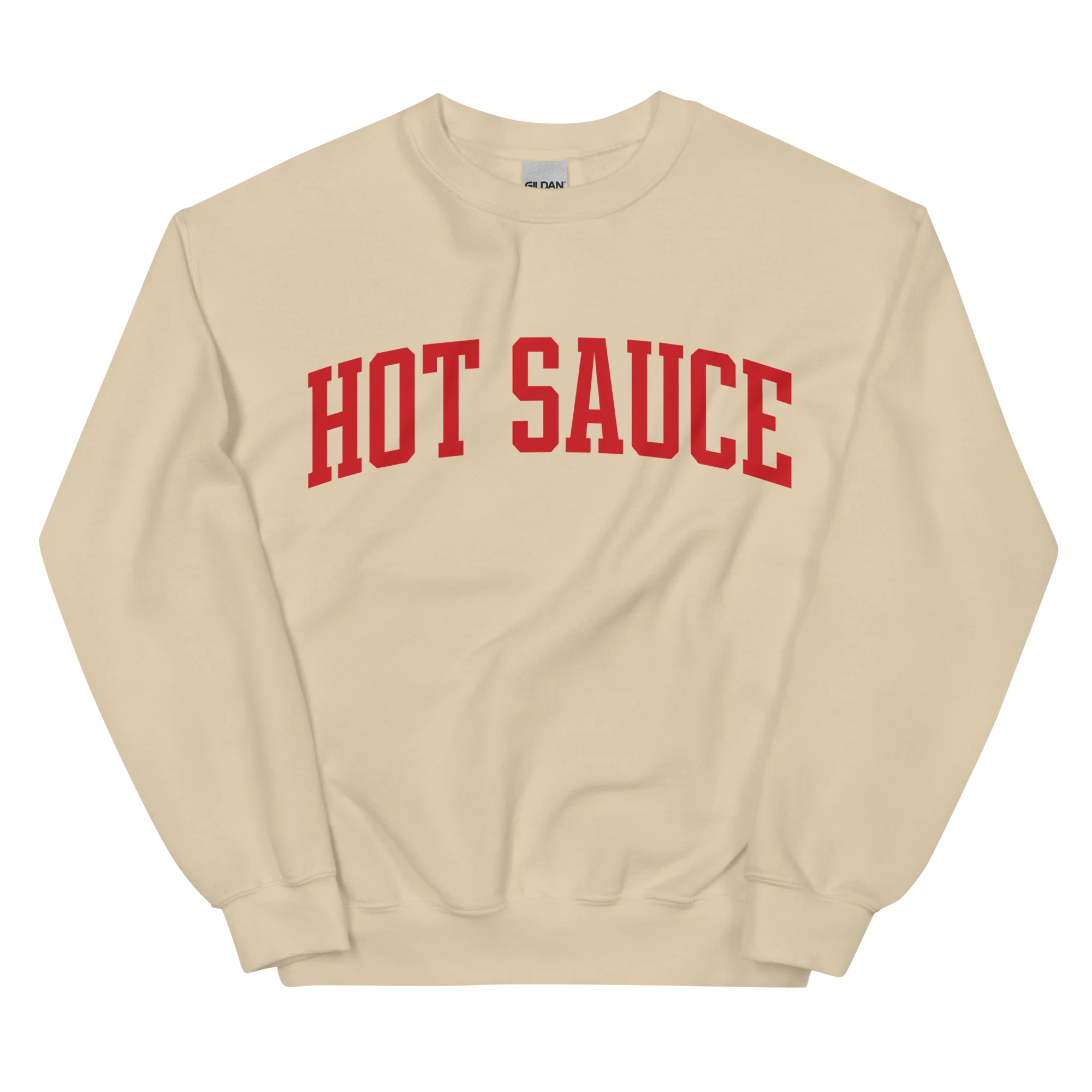 Hot Sauce Condiment Foodie Varsity Sweatshirt - Image 10