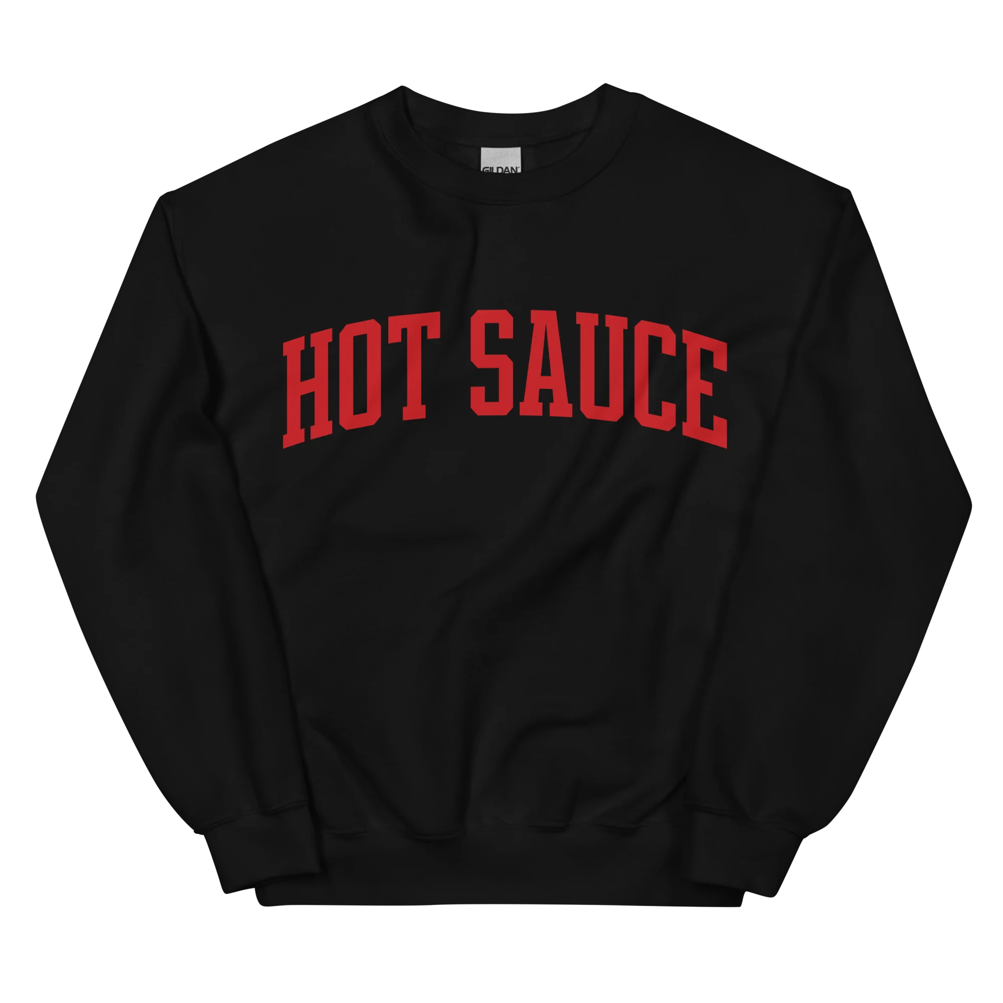 Hot Sauce Condiment Foodie Varsity Sweatshirt - Image 11