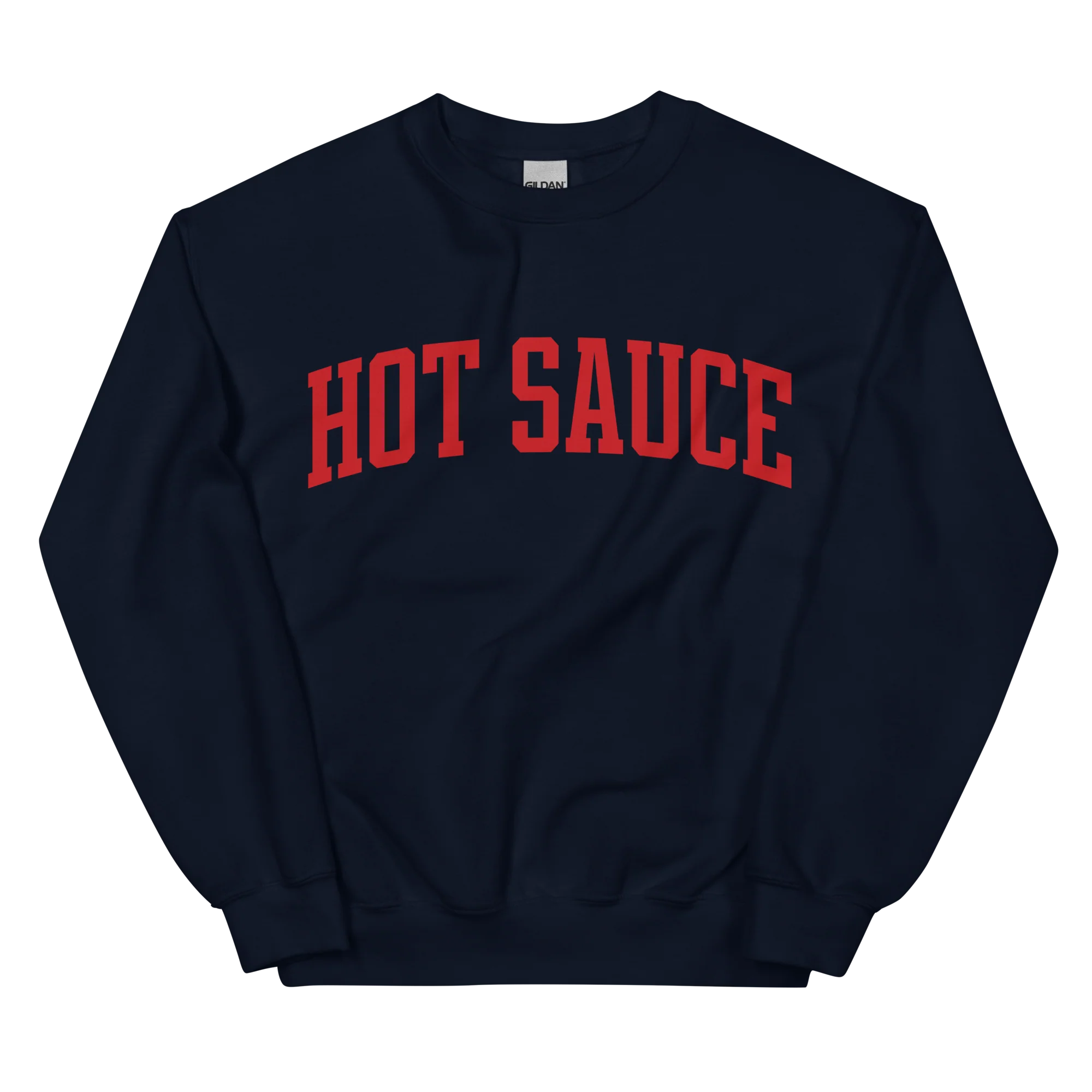Hot Sauce Condiment Foodie Varsity Sweatshirt - Image 4