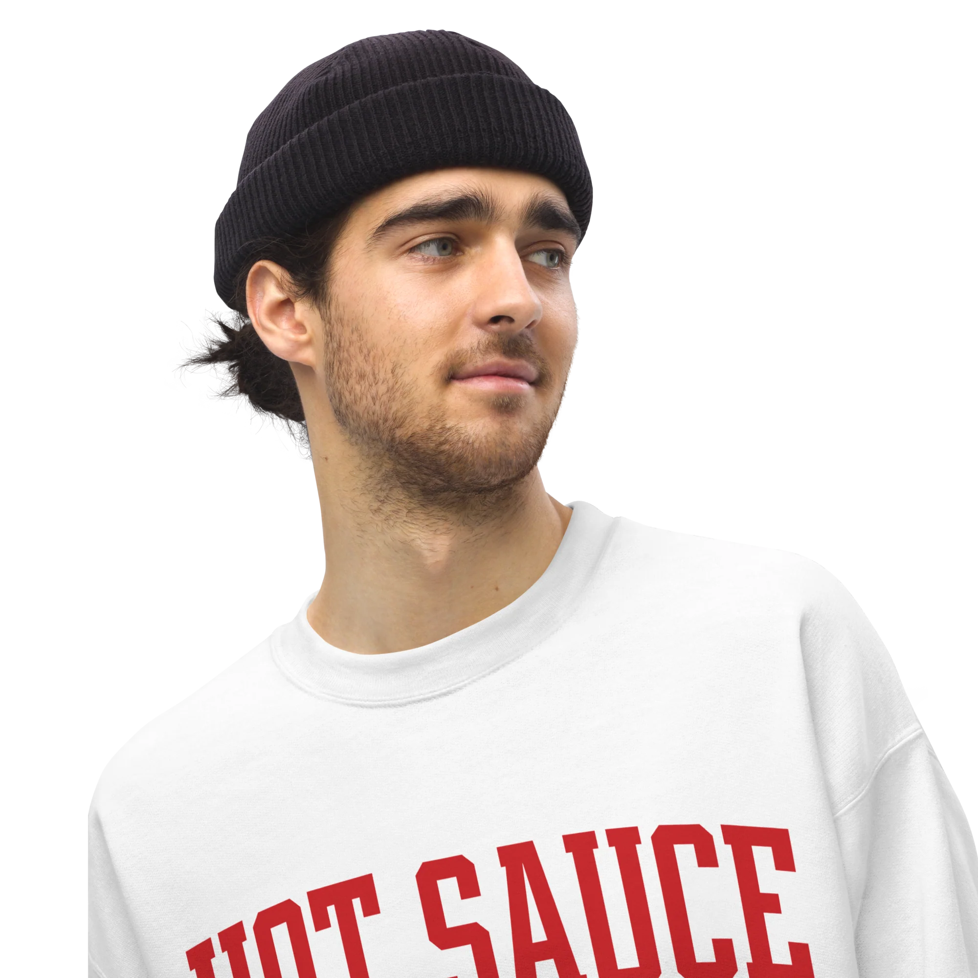 Hot Sauce Condiment Foodie Varsity Sweatshirt - Image 7