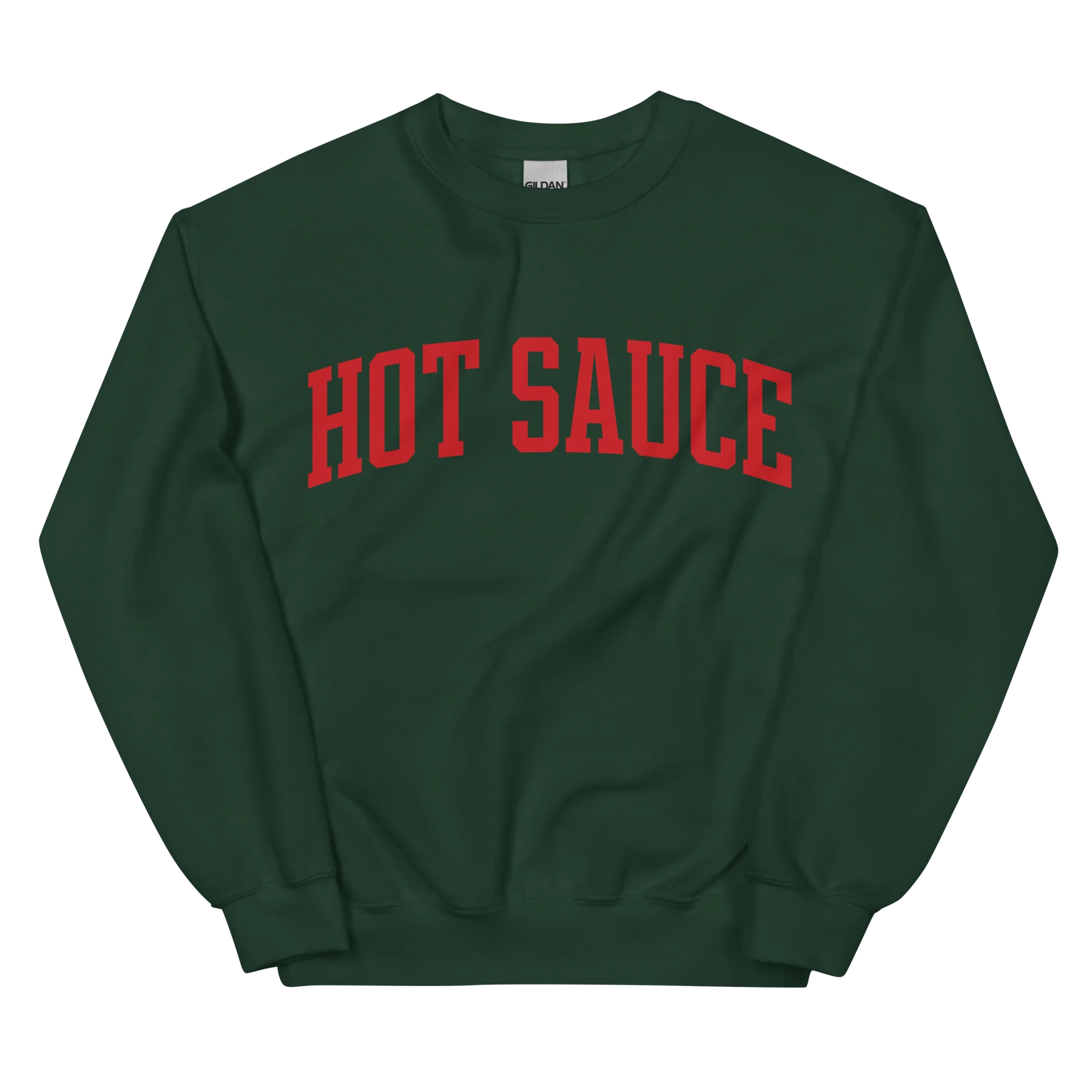 Hot Sauce Condiment Foodie Varsity Sweatshirt - Image 8