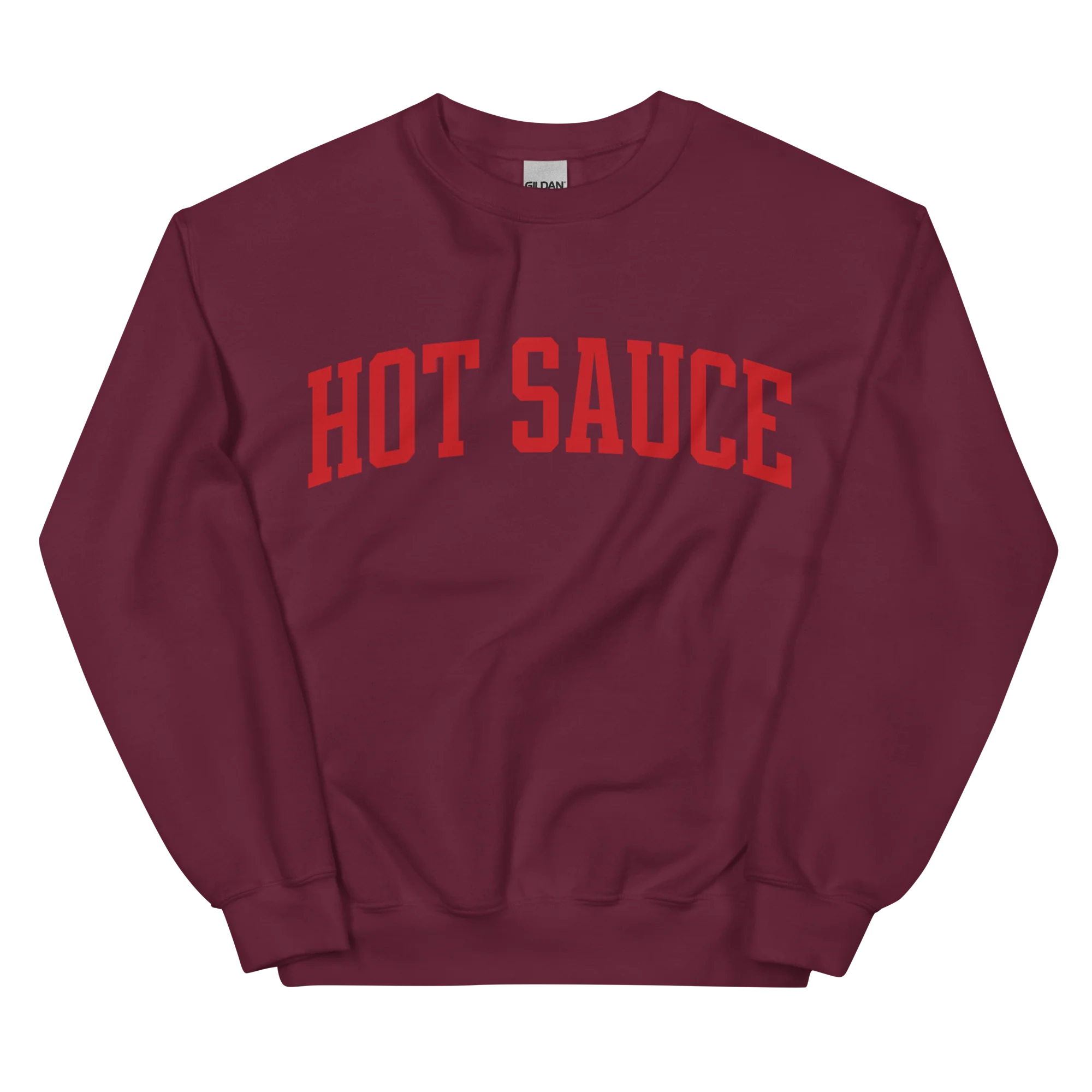Hot Sauce Condiment Foodie Varsity Sweatshirt - Image 9