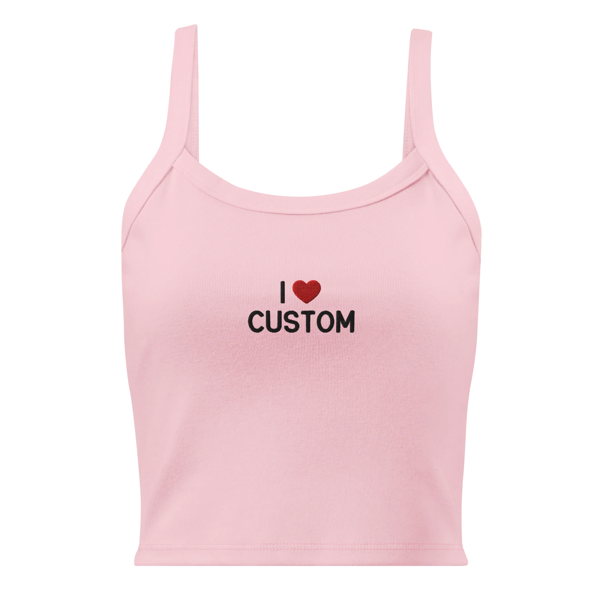 I Love (CUSTOM) Rib Embroidered Tank Top - Image 3