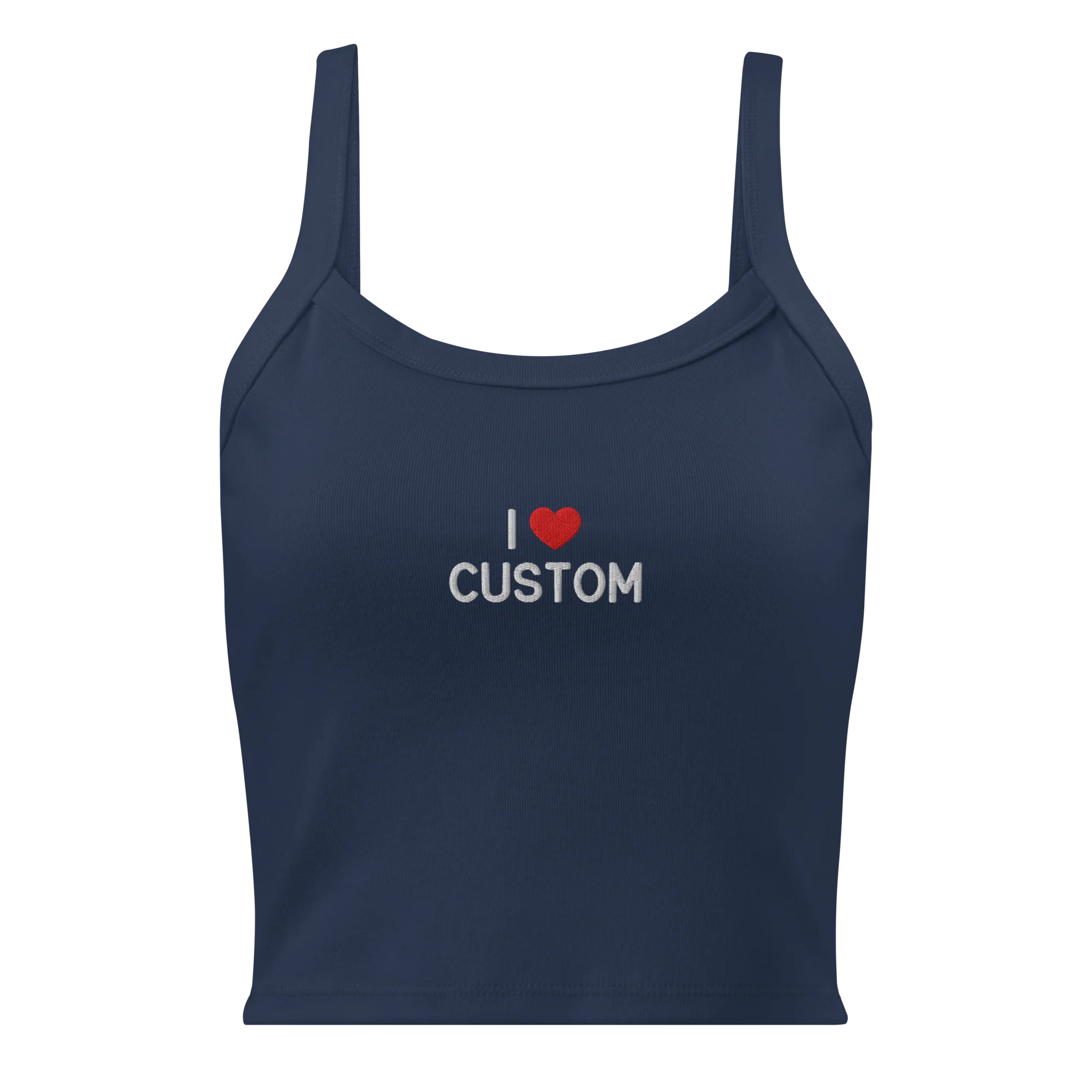 I Love (CUSTOM) Rib Embroidered Tank Top - Image 4