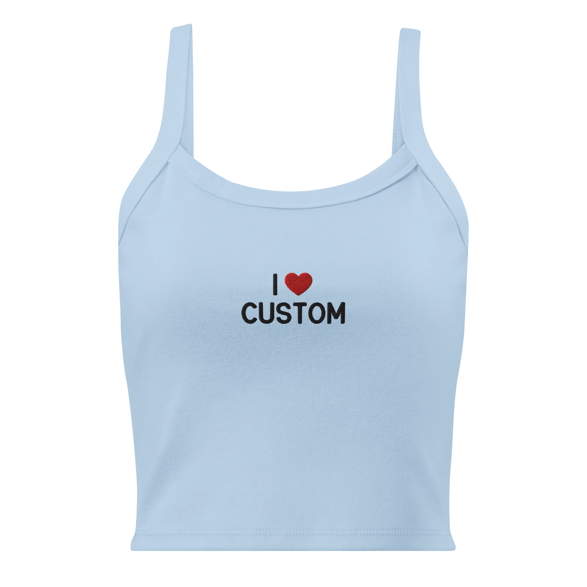 I Love (CUSTOM) Rib Embroidered Tank Top - Image 5
