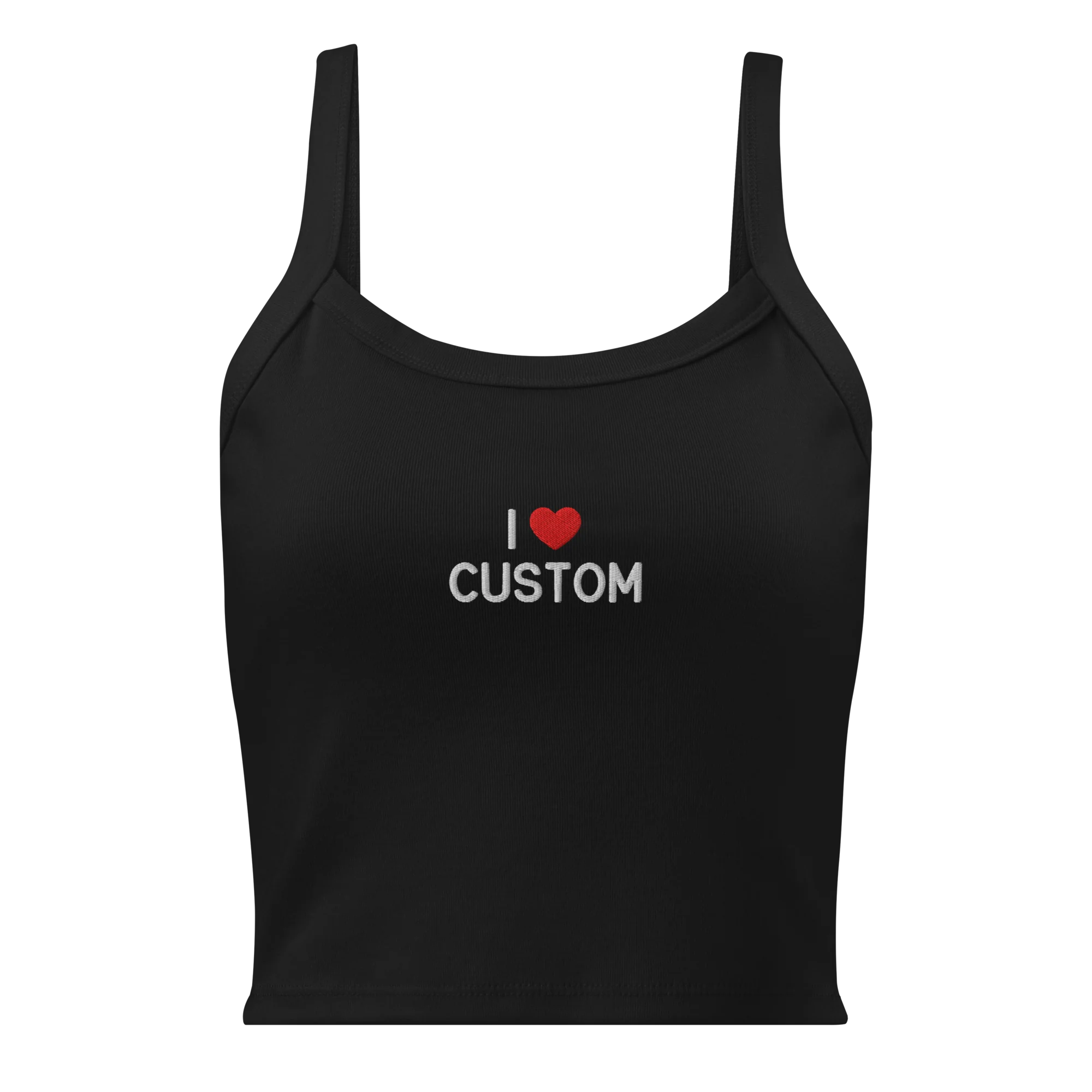 I Love (CUSTOM) Rib Embroidered Tank Top - Image 7