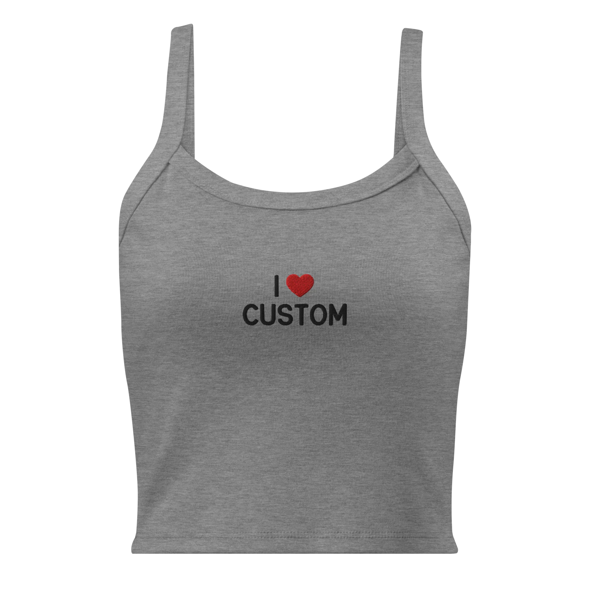 I Love (CUSTOM) Rib Embroidered Tank Top - Image 8